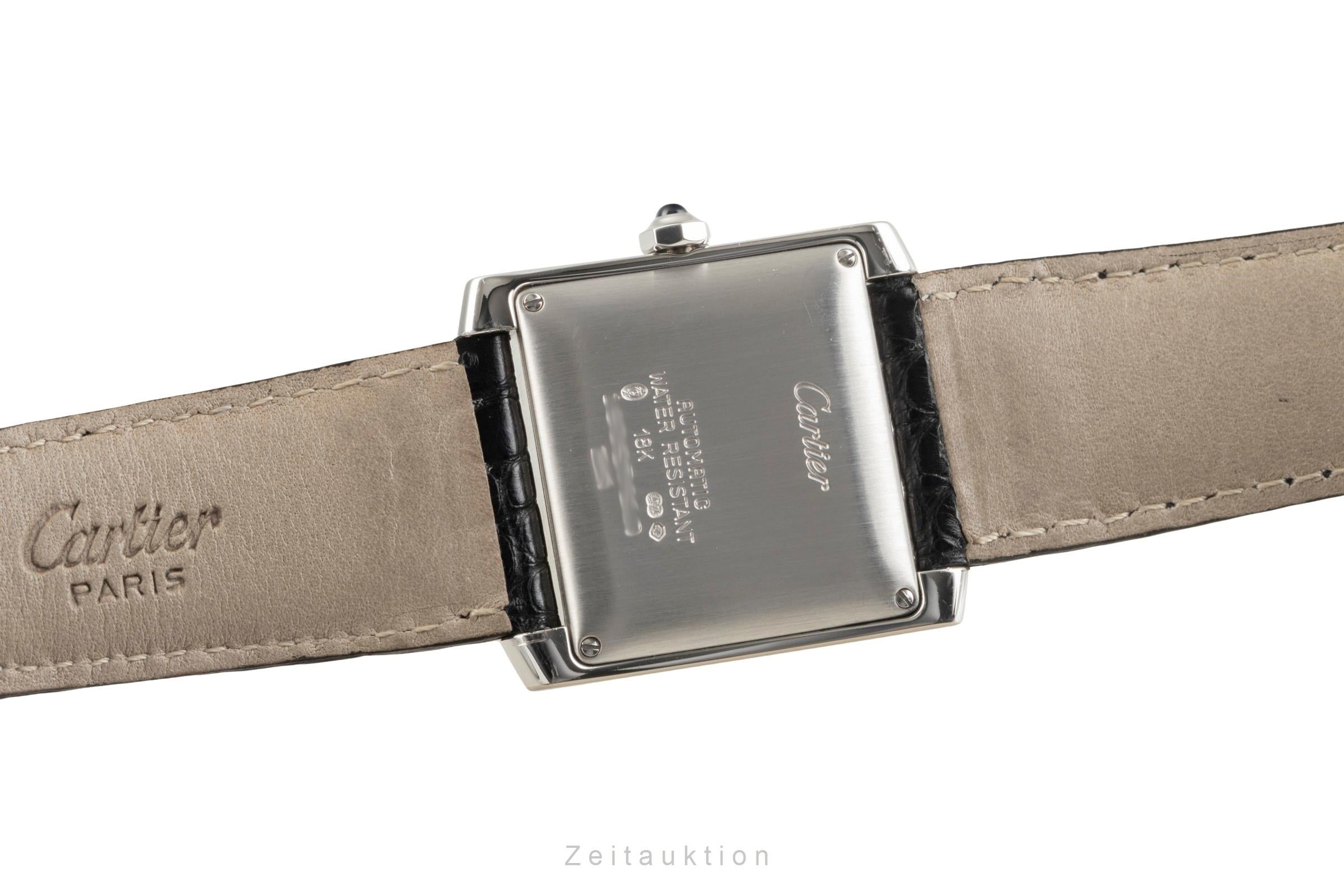 Cartier Tank Francaise LM 18k Weissgold Automatik Herrenuhr Medium Ref. W5001156 [2504466]