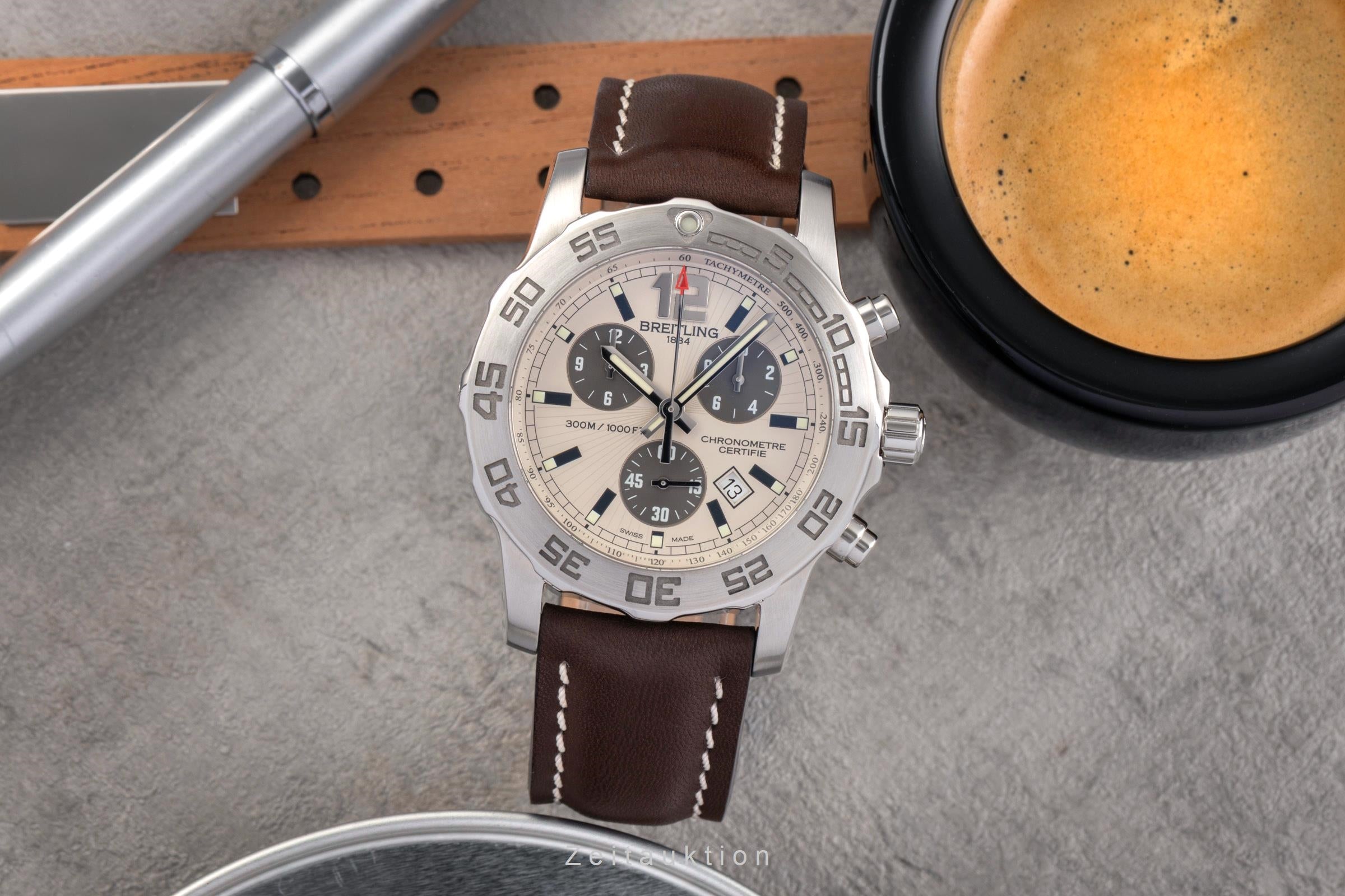 Breitling Colt Chronograph II Edelstahl Quarz Herrenuhr Ref. A7338710/G742 B&P [2504467]