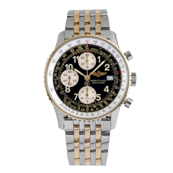 Breitling Old Navitimer chronograph steel / gold automatic men's watch D13022  [2504470]