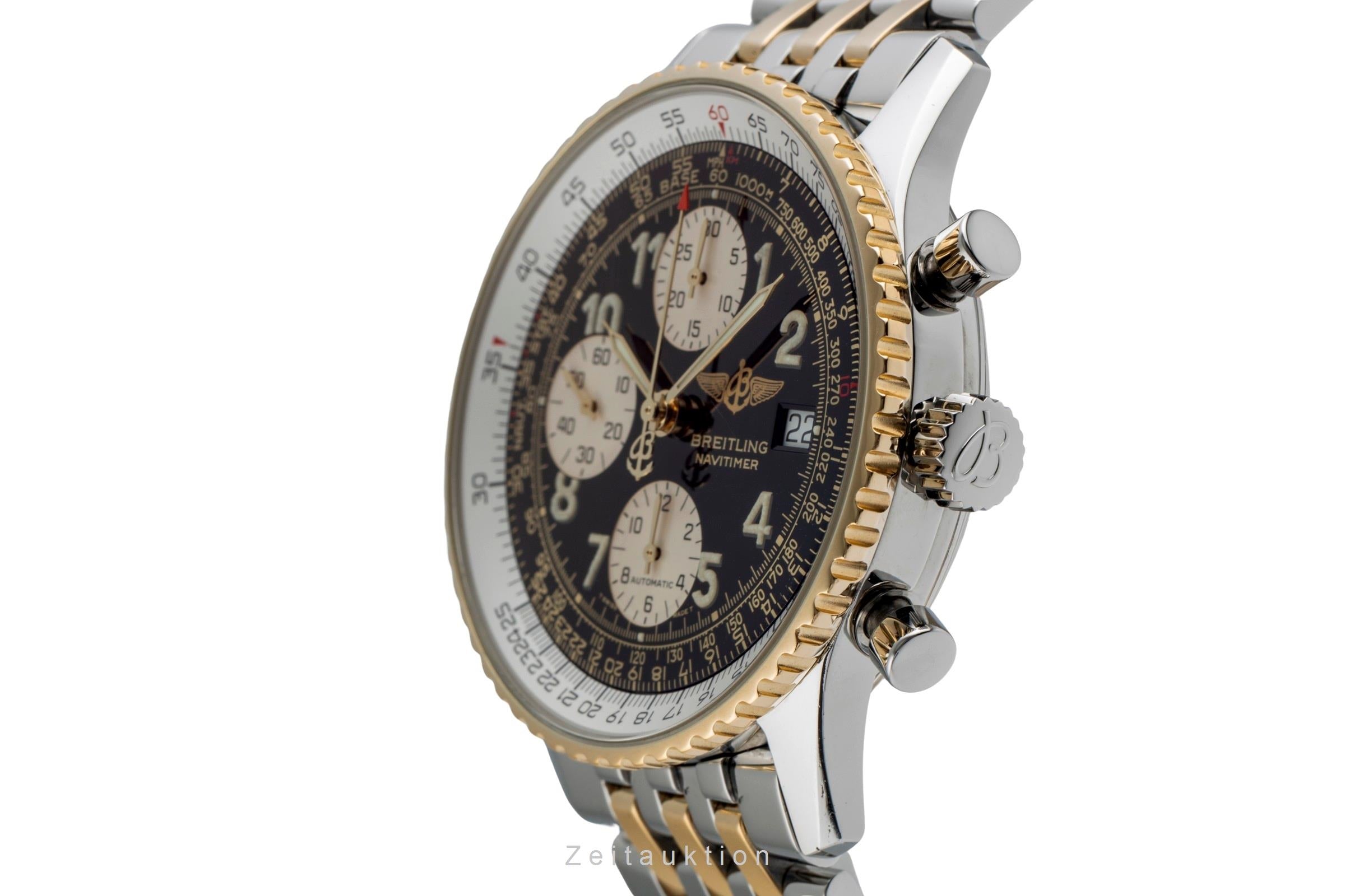 Breitling Old Navitimer chronograph steel / gold automatic men's watch D13022  [2504470]