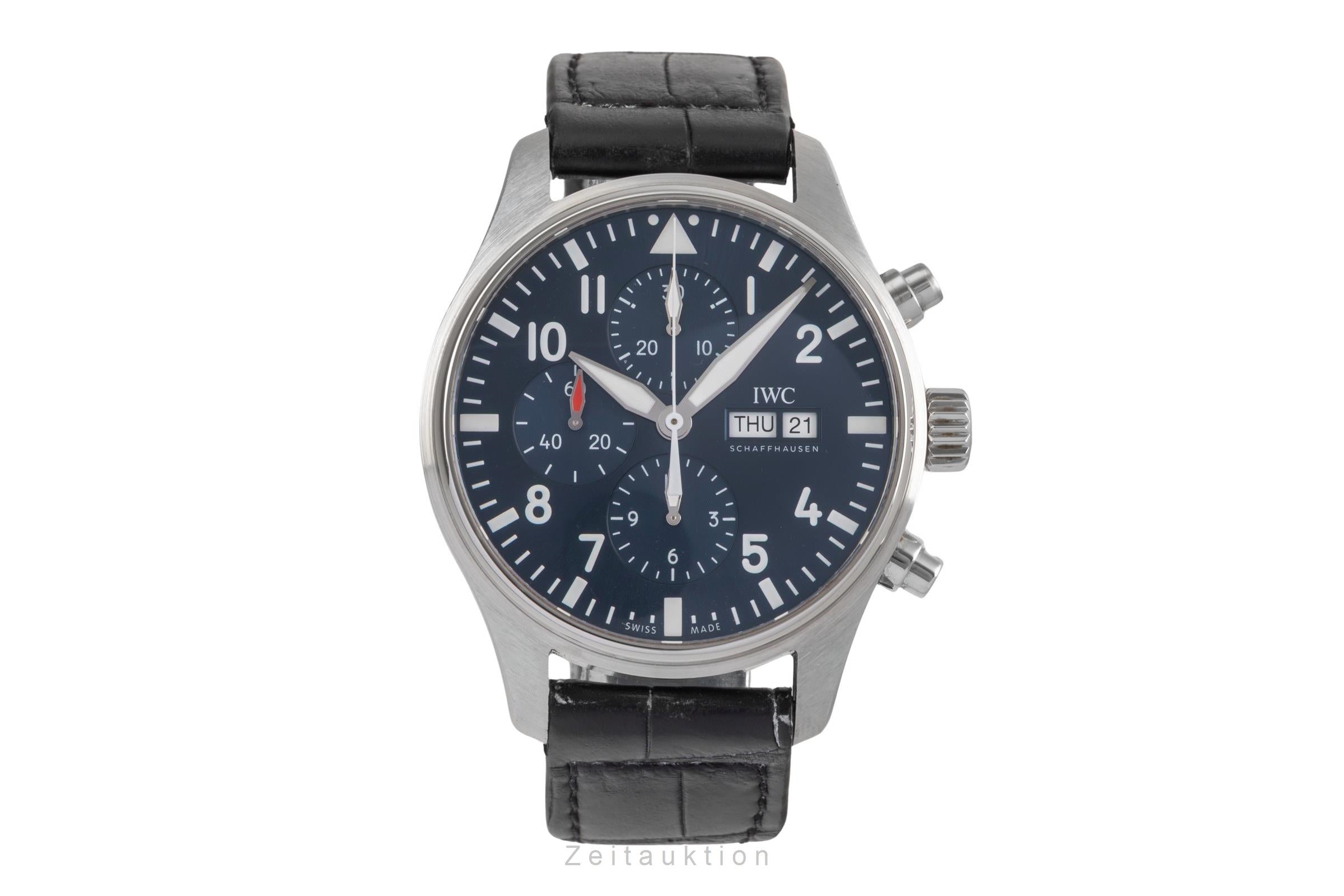 IWC Pilot cronografo acciaio automatismo orologio da uomo IW377714 LP: 7800EUR  [2504471]