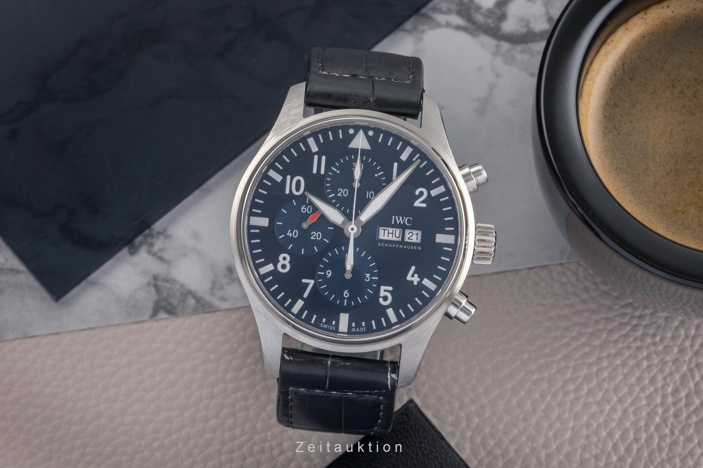 IWC Pilot cronografo acciaio automatismo orologio da uomo IW377714 LP: 7800EUR  [2504471]