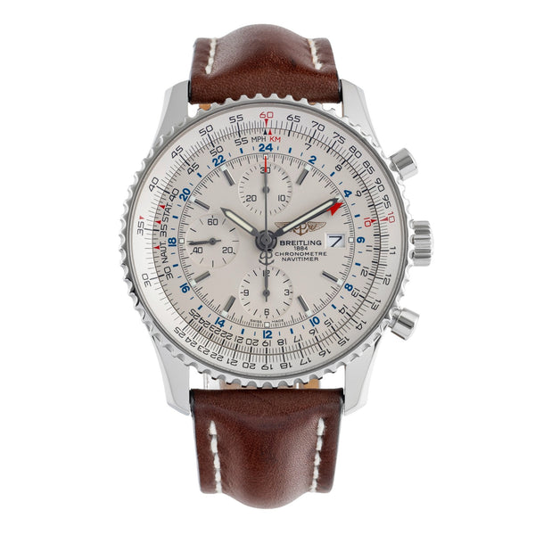 Breitling Navitimer World GMT Chronograph Automatik Ref. A24322 Box & Papiere  [2504472]