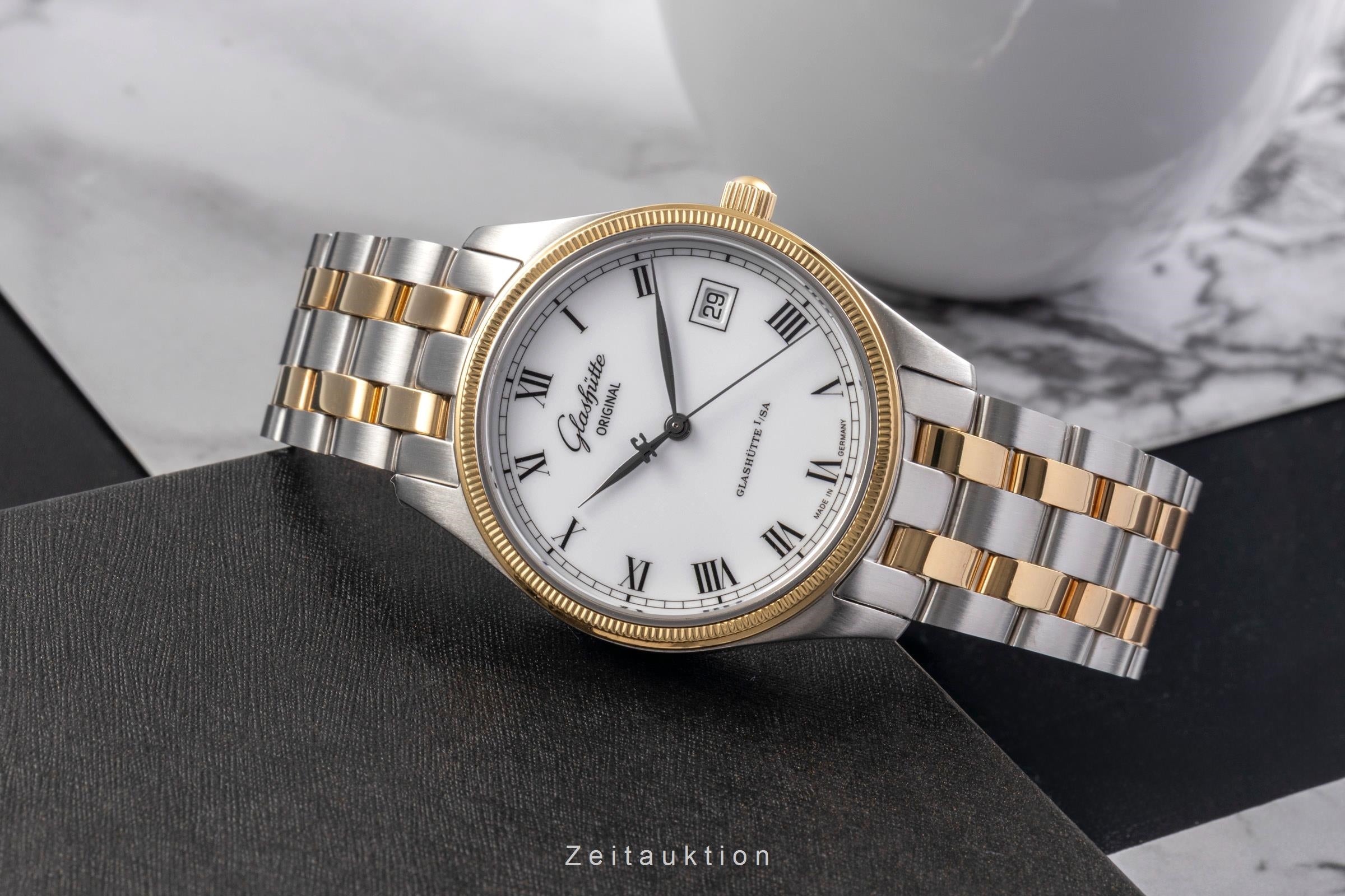 Glashütte Senator acier / or  automatique montre pour hommes 10-33-05-18-04  [2504474]