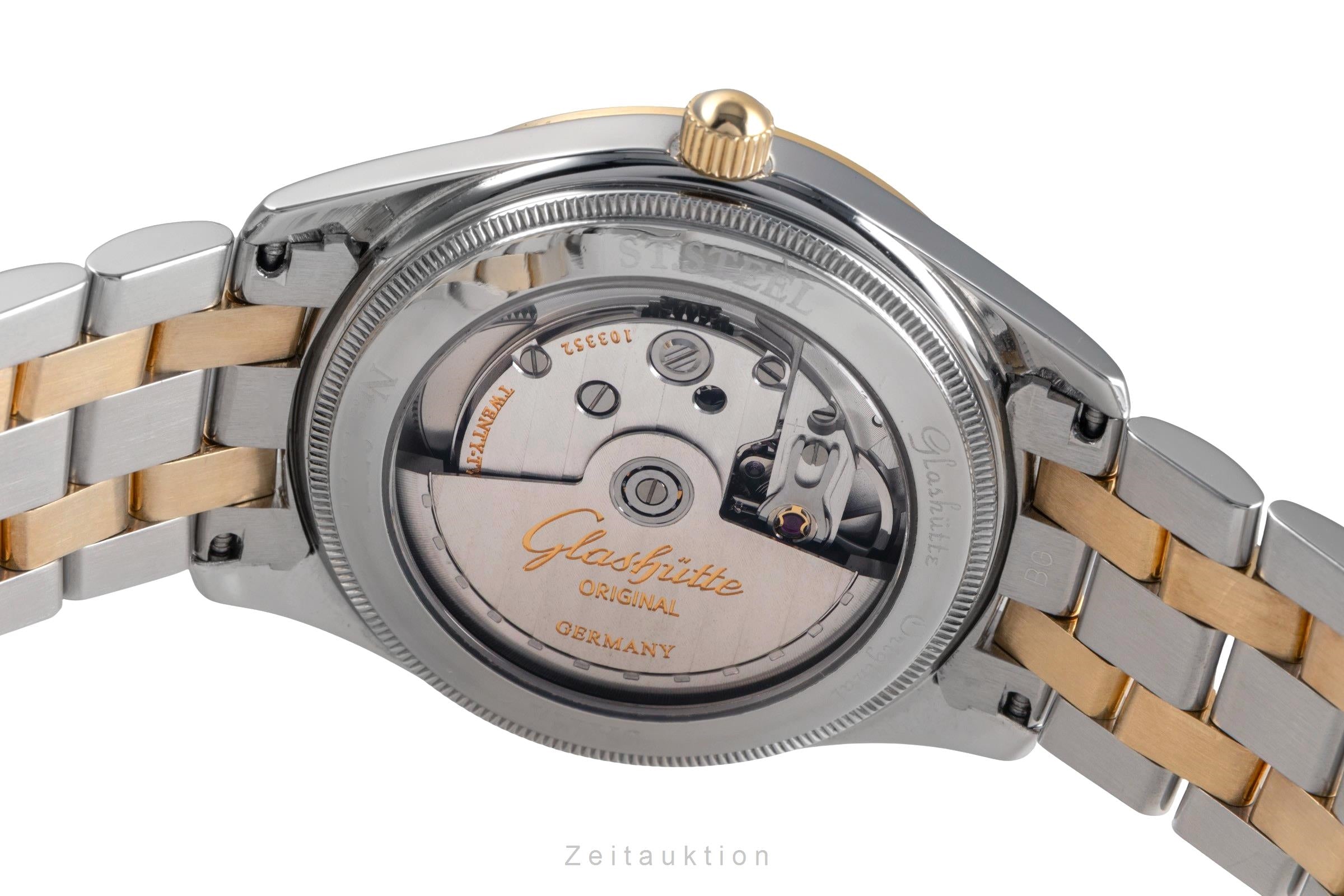 Glashütte Senator acier / or  automatique montre pour hommes 10-33-05-18-04  [2504474]