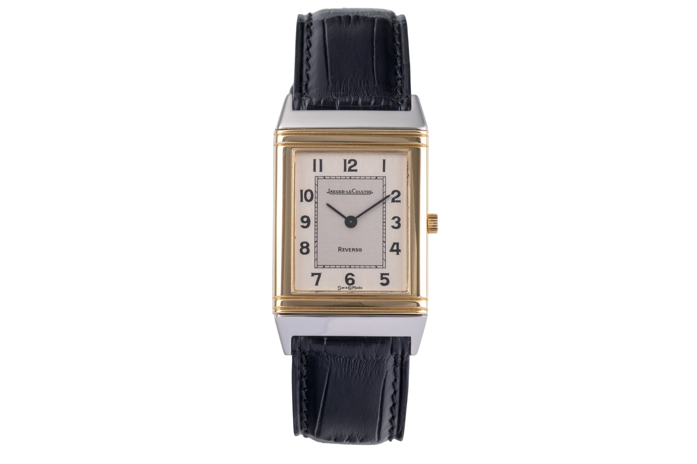 Jaeger LeCoultre Reverso acier / or  quartz montre pour femmes 140.105.5  [2504479]