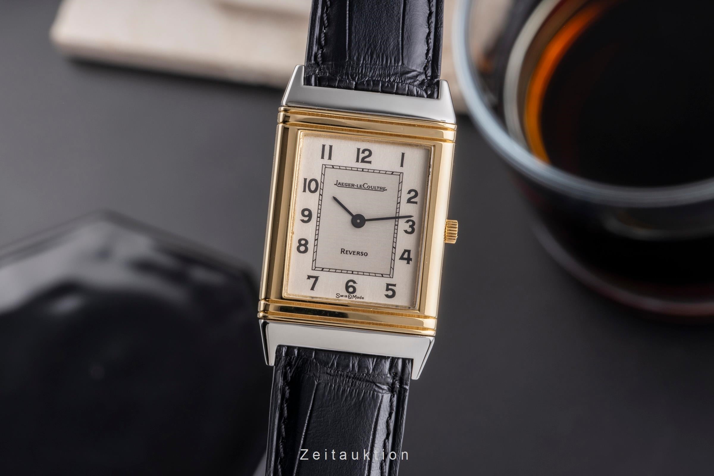 Jaeger LeCoultre Reverso acier / or  quartz montre pour femmes 140.105.5  [2504479]