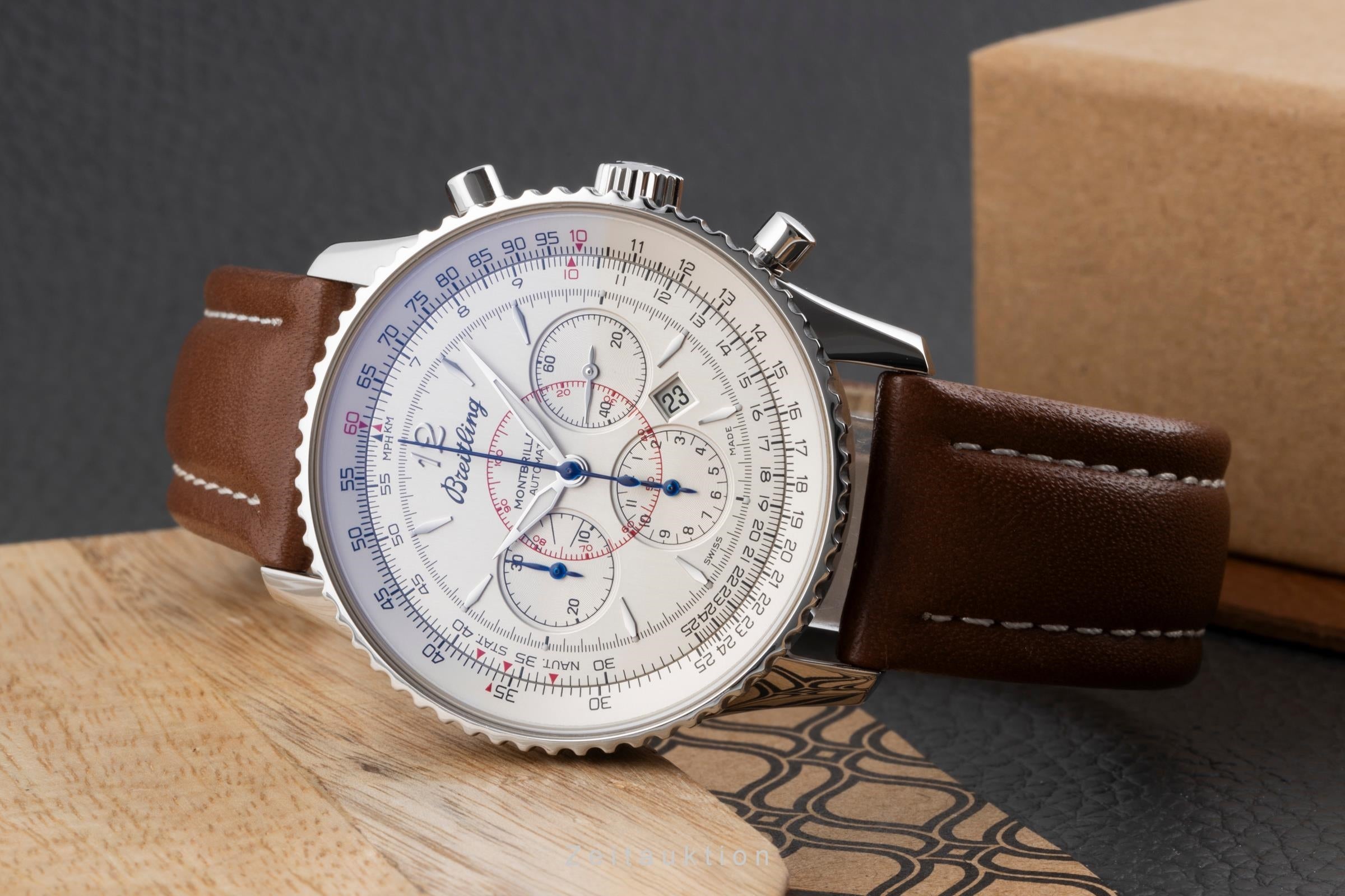 Breitling Montbrillant cronografo acciaio automatismo orologio da uomo A41370  [2504485]