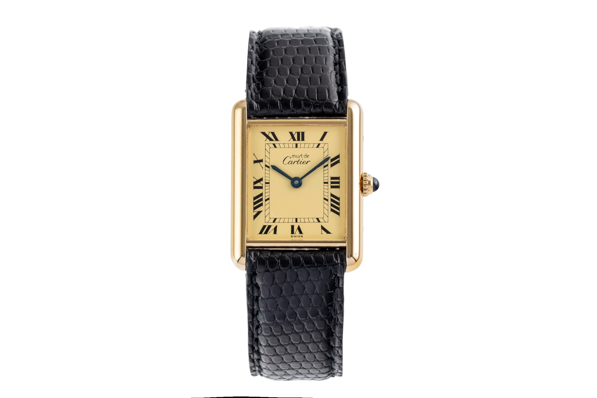 Cartier must Tank LM Ivory Dial Silber Vermeil Medium Size Ref. W1002753 590005 [2504487]