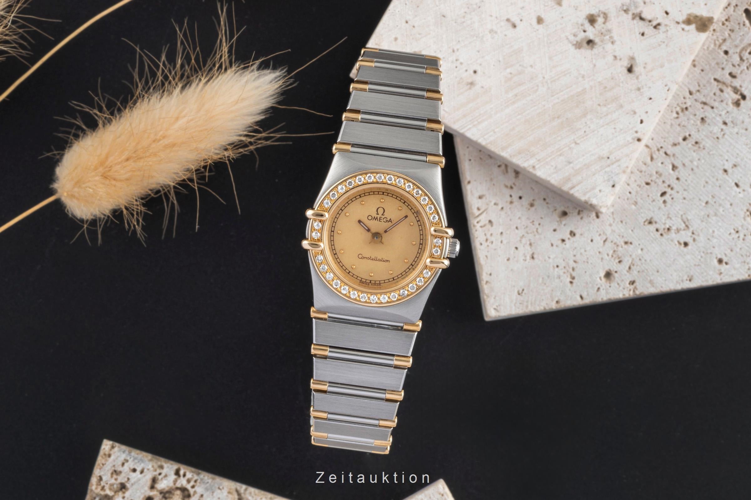 Omega Constellation Stahl / Gold Diamanten Quarz Damenuhr 895.1080.1 VP: 9600,-€ [2504490]