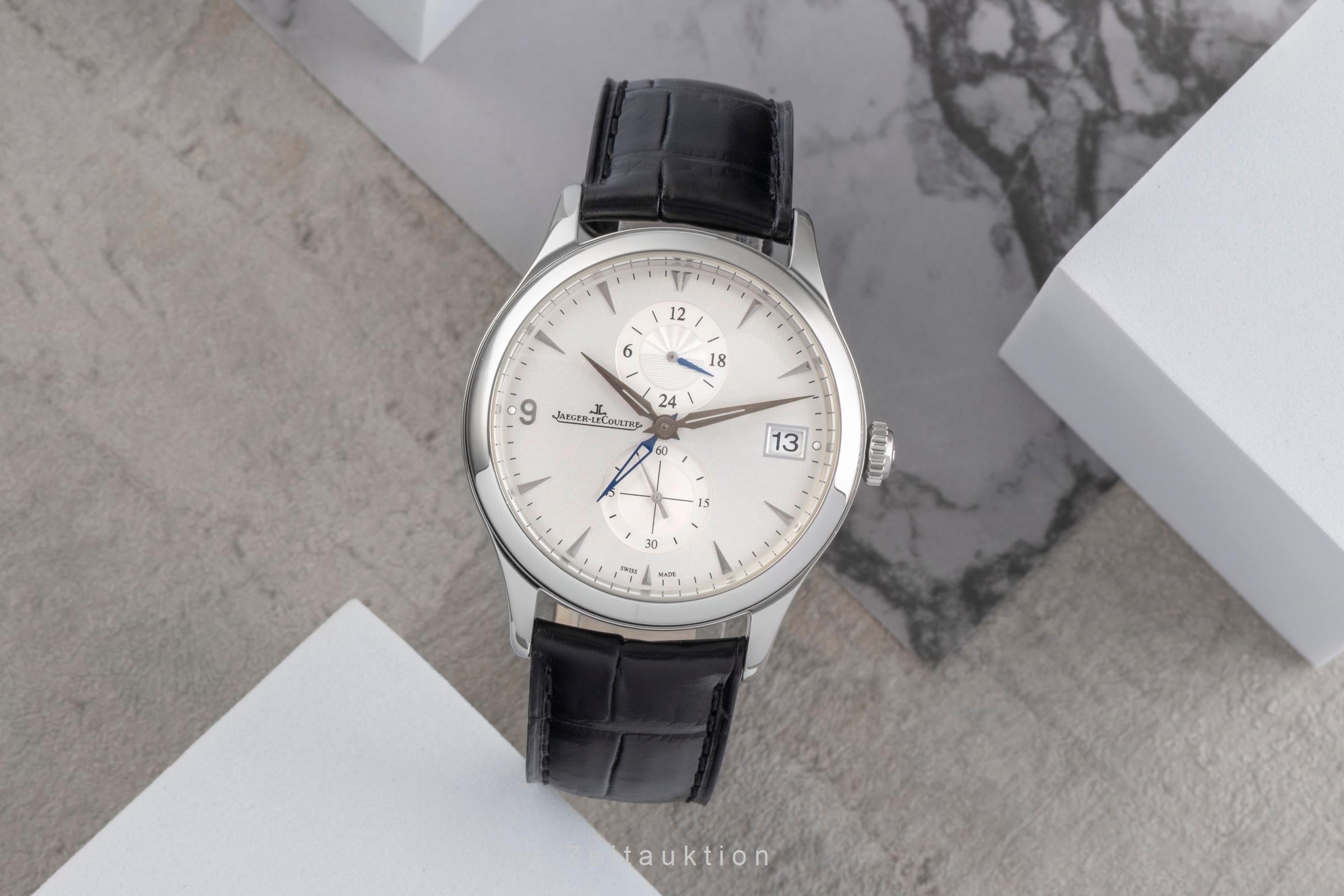 Jaeger LeCoultre Master Hometime acciaio automatismo orologio da uomo Q1628430  174.8.05.S  [2504498]