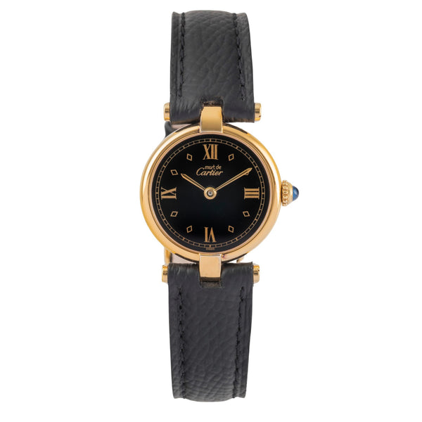 Cartier must Vendome Louis Cartier SM Vermeil 925 Damenuhr Ref. 590004 B&P 1994 [2504520]