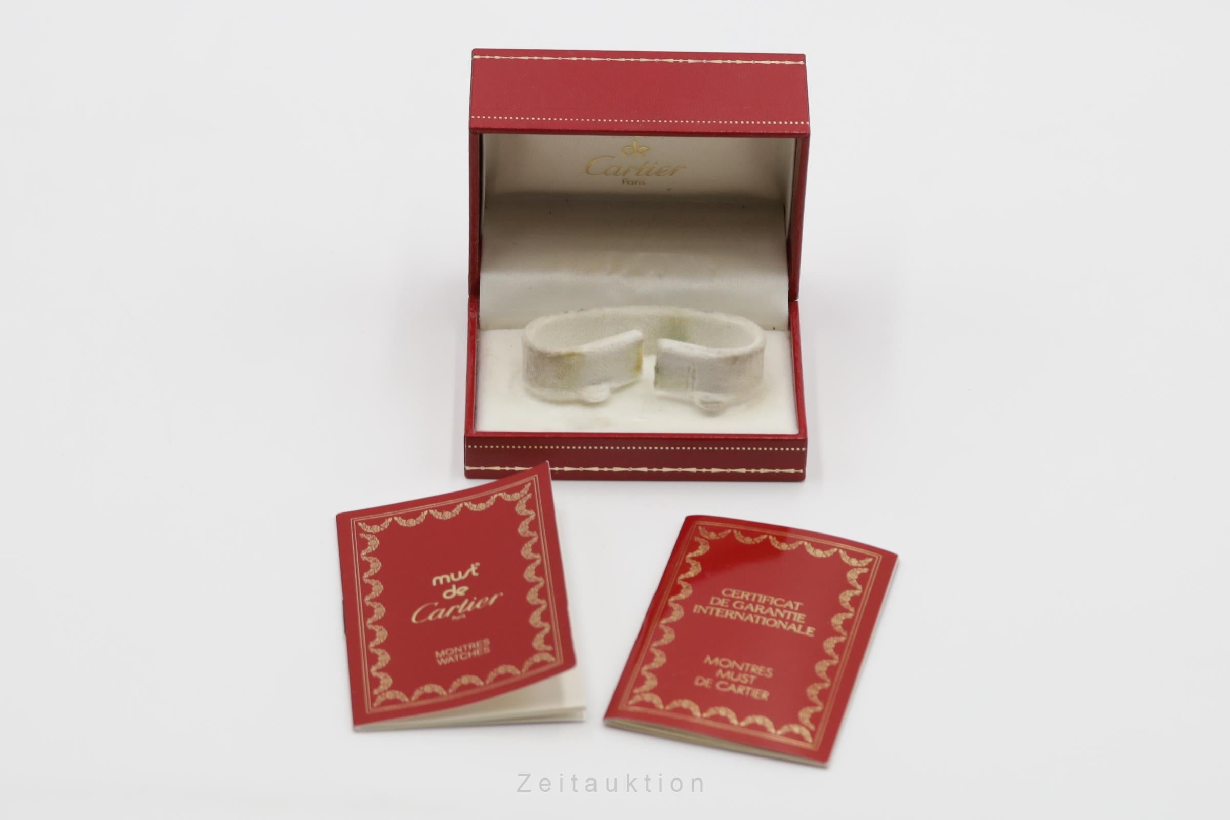 Cartier must Vendome Louis Cartier SM Vermeil 925 Damenuhr Ref. 590004 B&P 1994 [2504520]