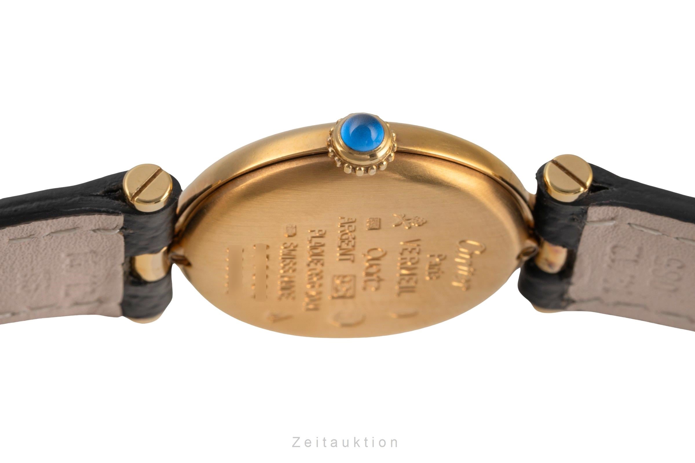 Cartier must Vendome Louis Cartier SM Vermeil 925 Damenuhr Ref. 590004 B&P 1994 [2504520]