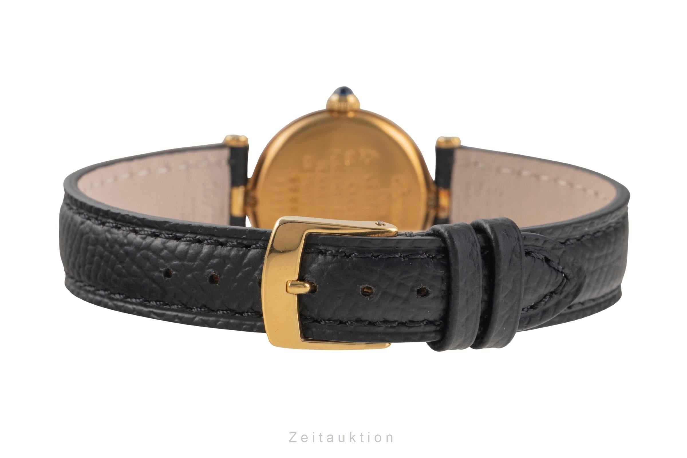 Cartier must Vendome Louis Cartier SM Vermeil 925 Damenuhr Ref. 590004 B&P 1994 [2504520]