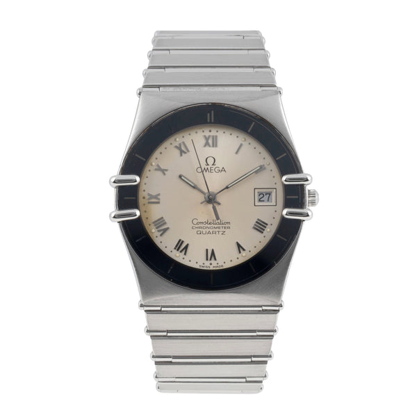 Omega Constellation acier quartz montre pour hommes 398.0864  [2504521]
