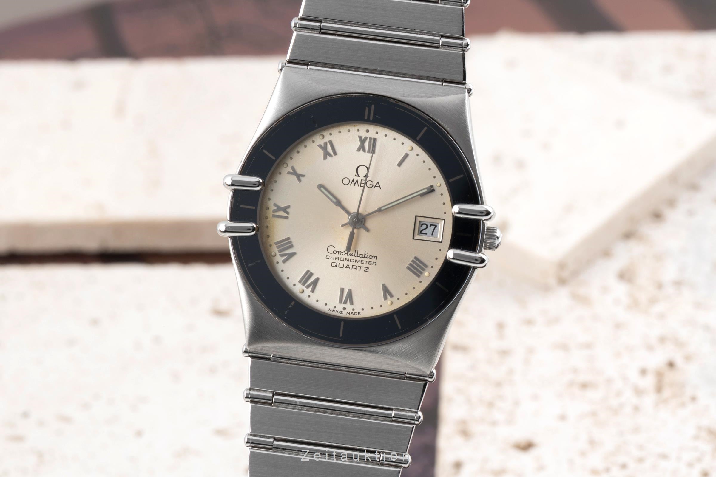 Omega Constellation acier quartz montre pour hommes 398.0864  [2504521]