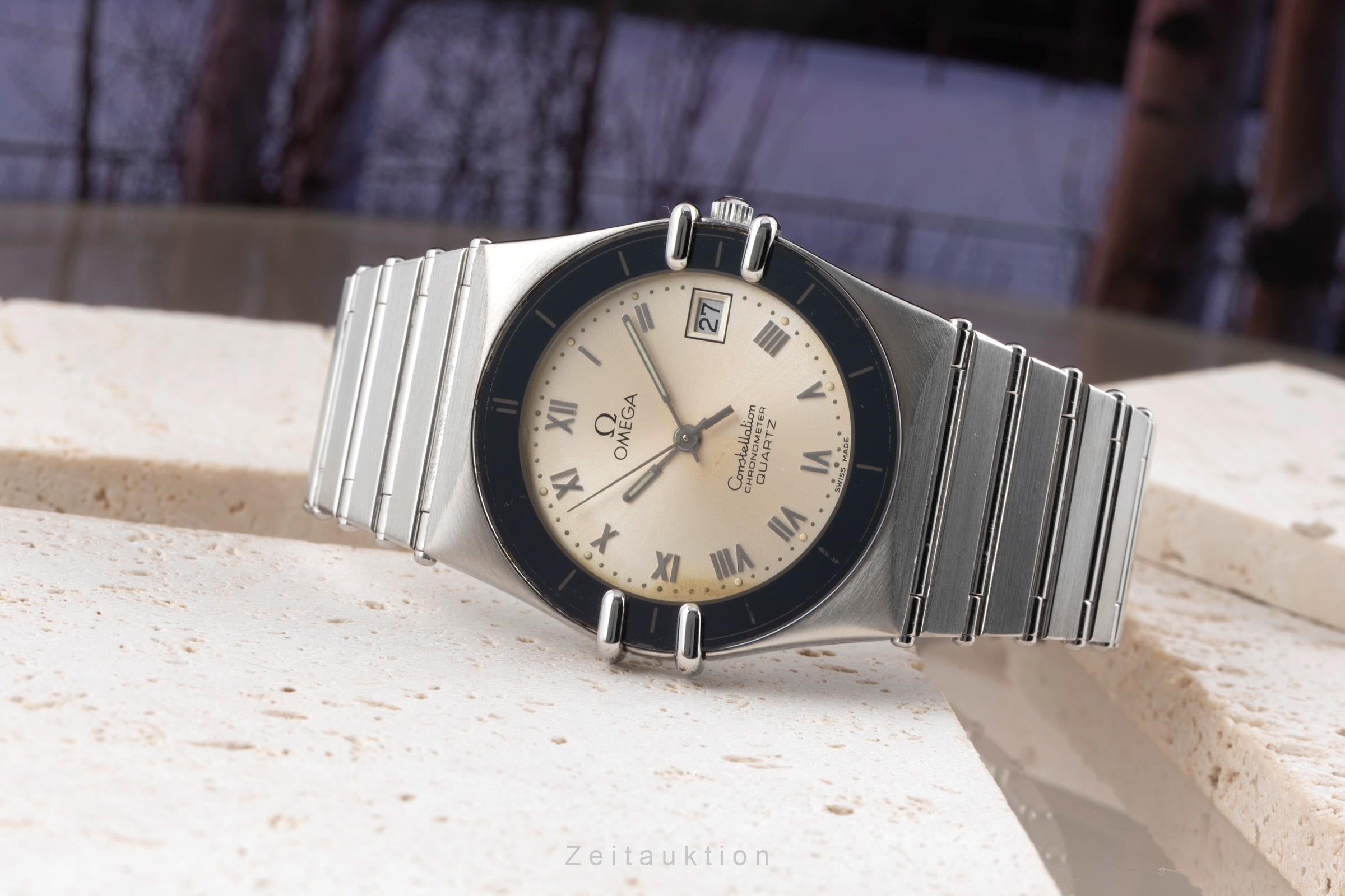 Omega Constellation acier quartz montre pour hommes 398.0864  [2504521]