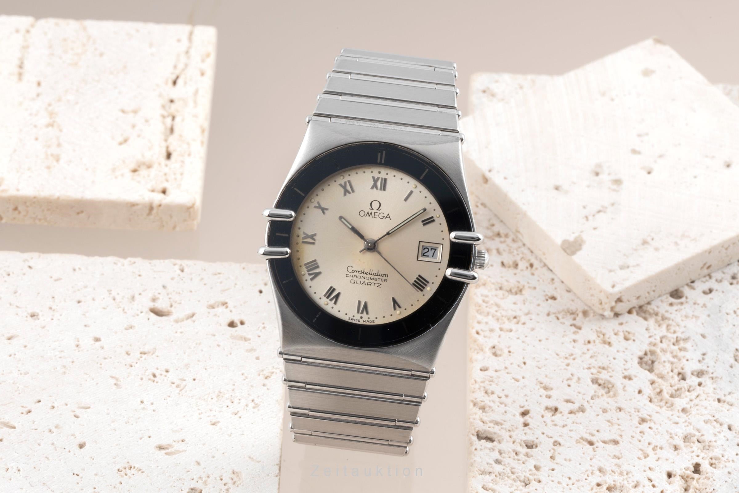 Omega Constellation acier quartz montre pour hommes 398.0864  [2504521]