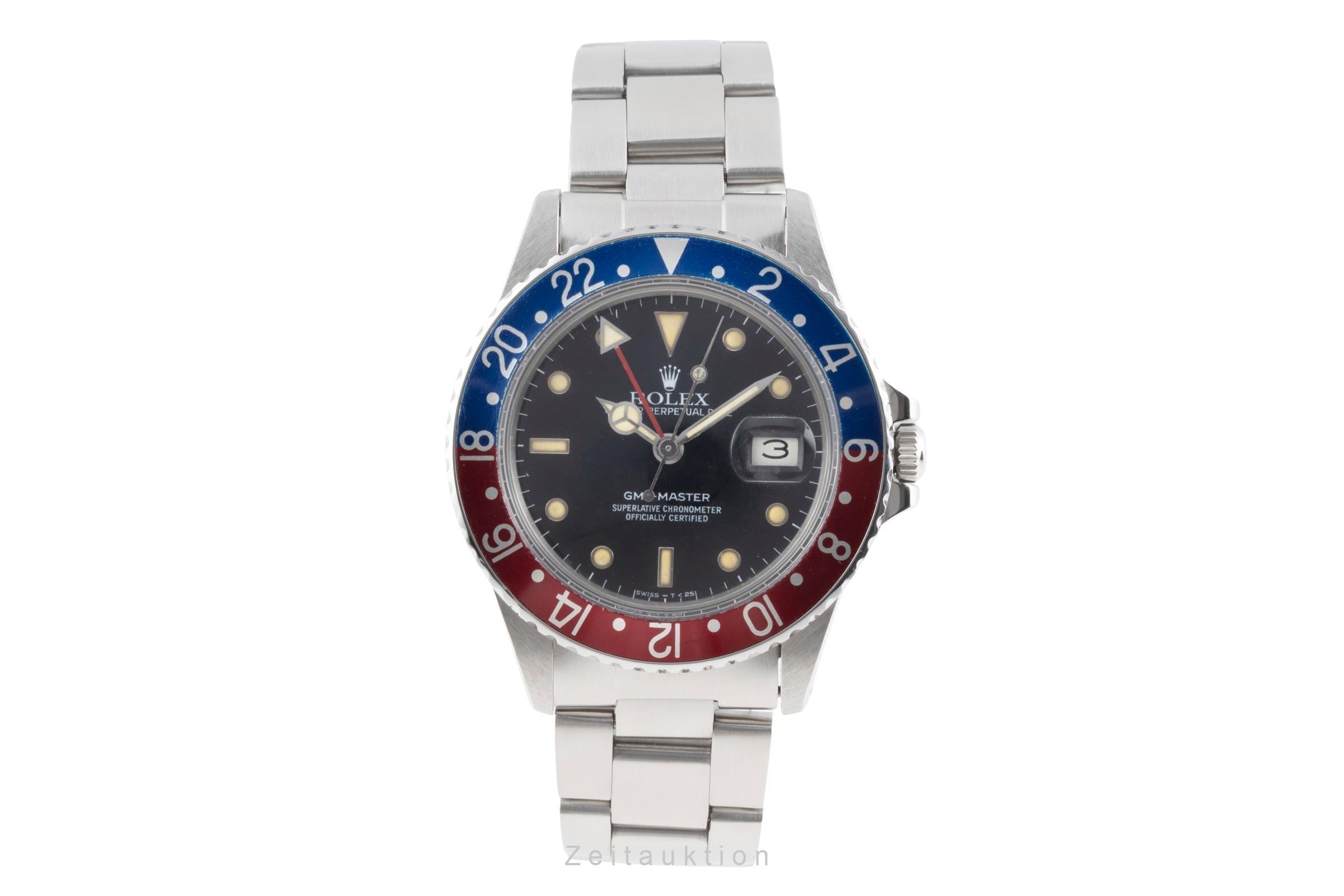 Rolex GMT-Master 'Pepsi' Edelstahl Automatik Herrenuhr Ref. 16750 Klassiker [2504523]
