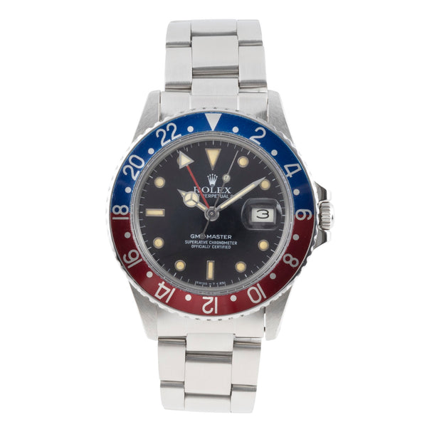Rolex GMT-Master 'Pepsi' Edelstahl Automatik Herrenuhr Ref. 16750 Klassiker [2504523]