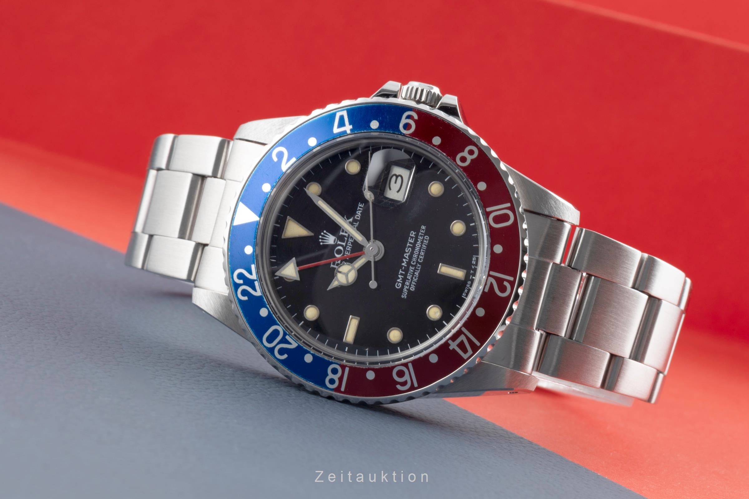 Rolex GMT-Master 'Pepsi' Edelstahl Automatik Herrenuhr Ref. 16750 Klassiker [2504523]