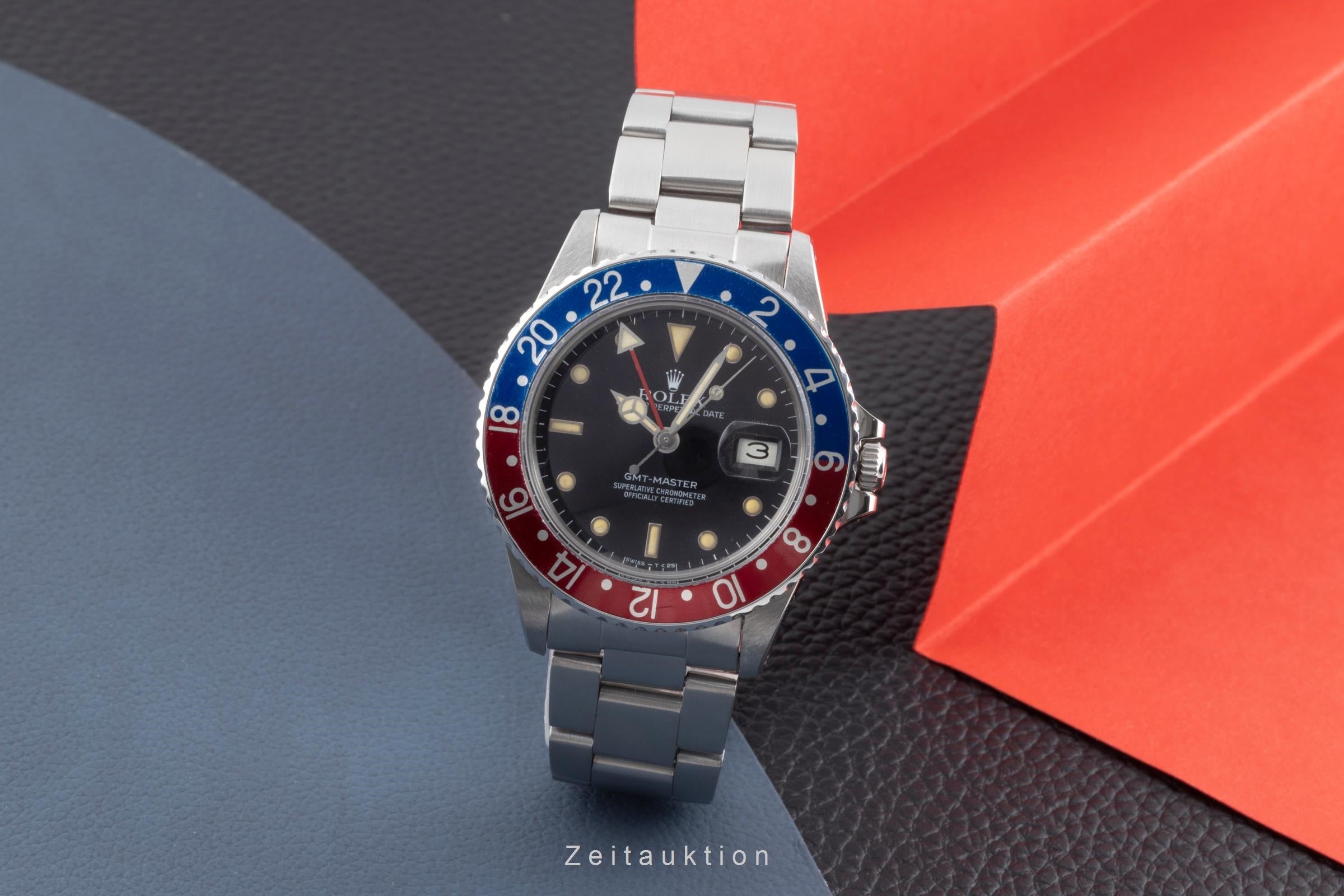 Rolex GMT-Master 'Pepsi' Edelstahl Automatik Herrenuhr Ref. 16750 Klassiker [2504523]