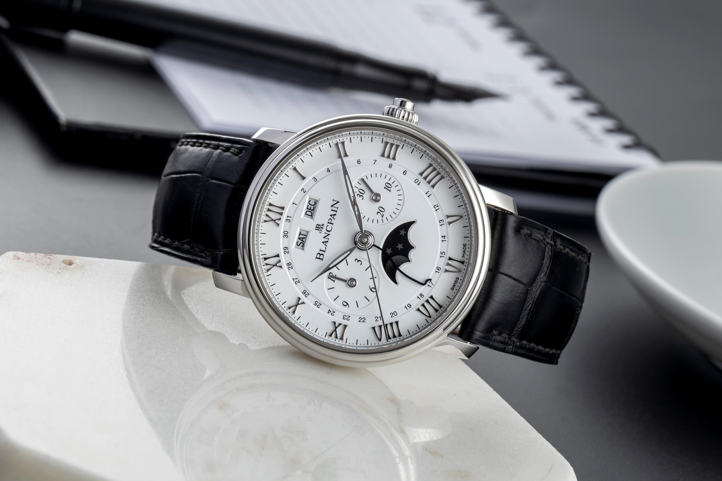 Blancpain Villeret chronographe acier automatique montre pour hommes 6685-1127-55B  [2504527]