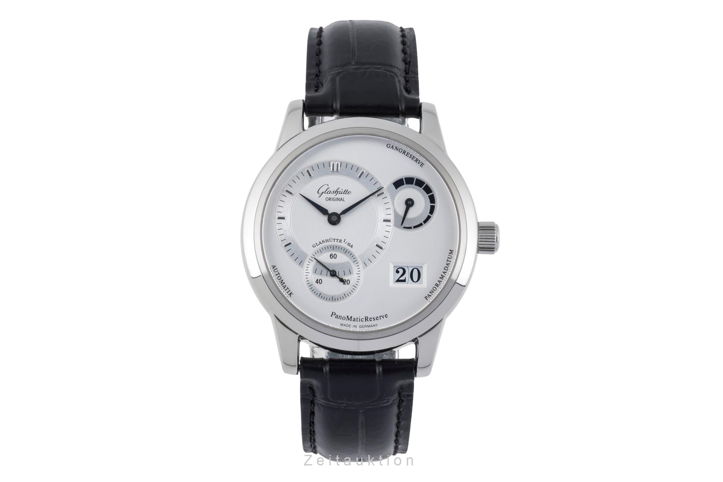 Glashütte PanoMaticReserve acier automatique montre pour hommes 90-03-02-02-04 LP: 11400EUR  [2504528]