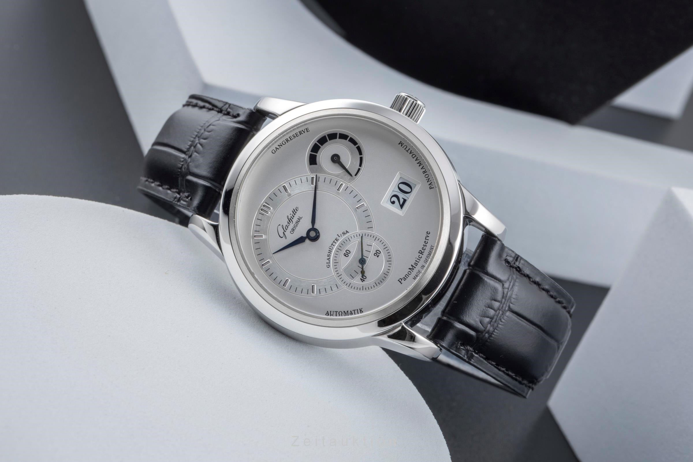 Glashütte PanoMaticReserve acier automatique montre pour hommes 90-03-02-02-04 LP: 11400EUR  [2504528]