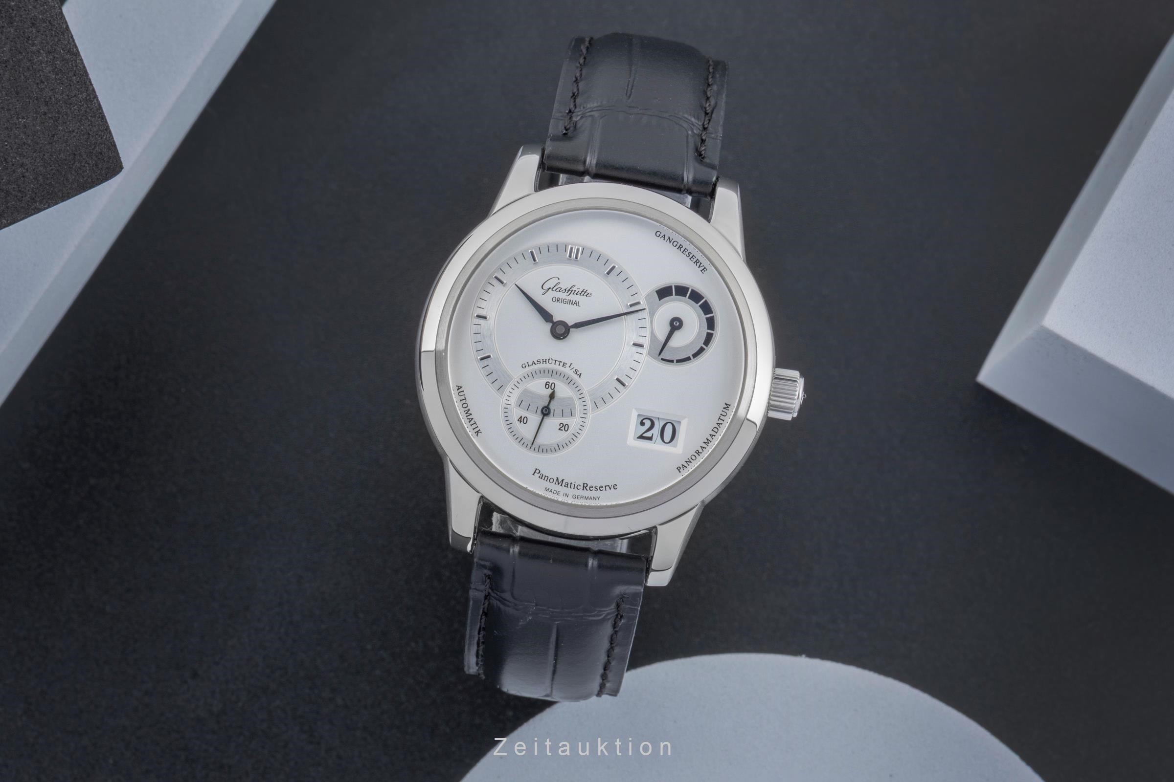 Glashütte PanoMaticReserve acier automatique montre pour hommes 90-03-02-02-04 LP: 11400EUR  [2504528]