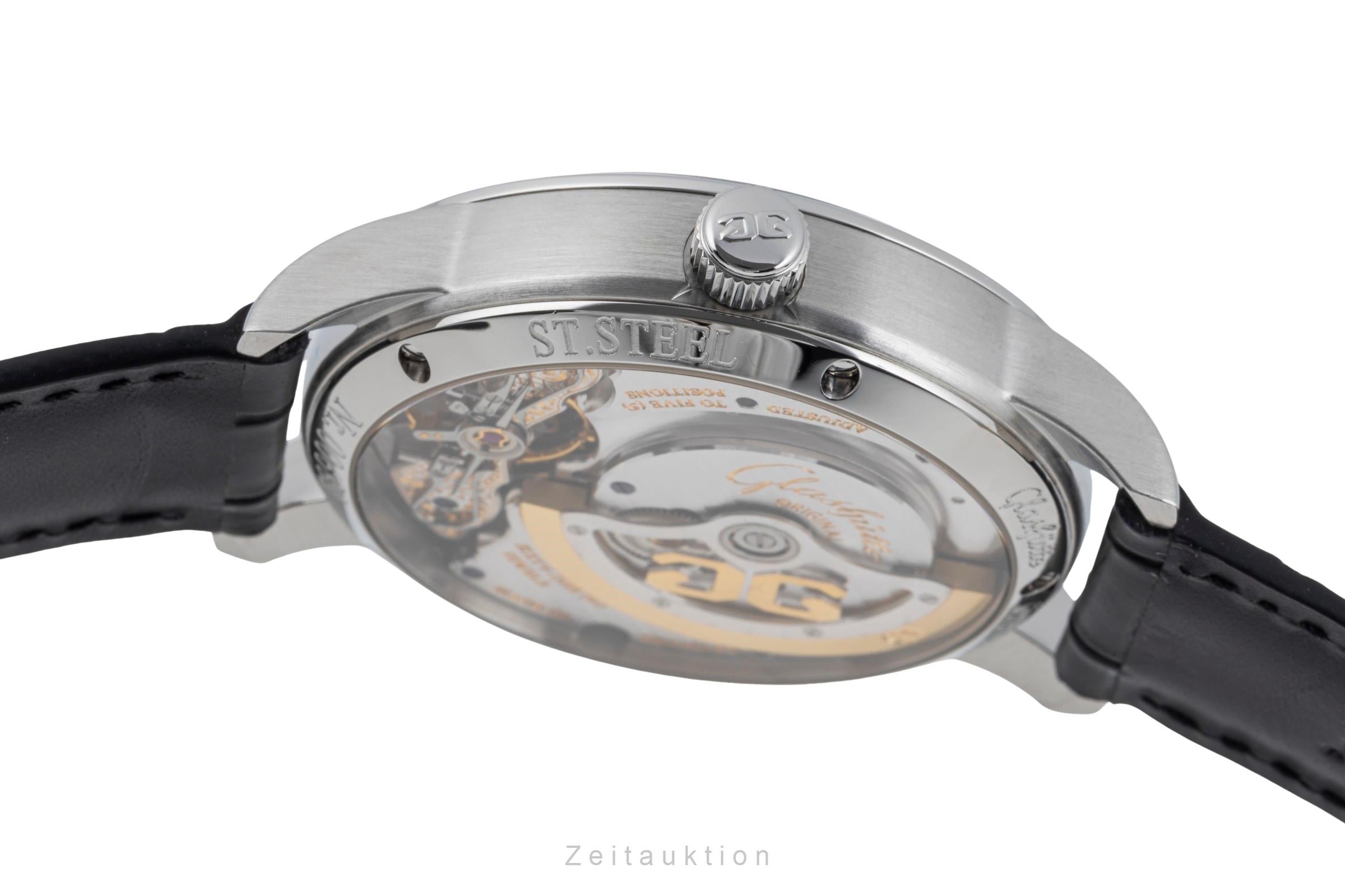Glashütte PanoMaticReserve acier automatique montre pour hommes 90-03-02-02-04 LP: 11400EUR  [2504528]