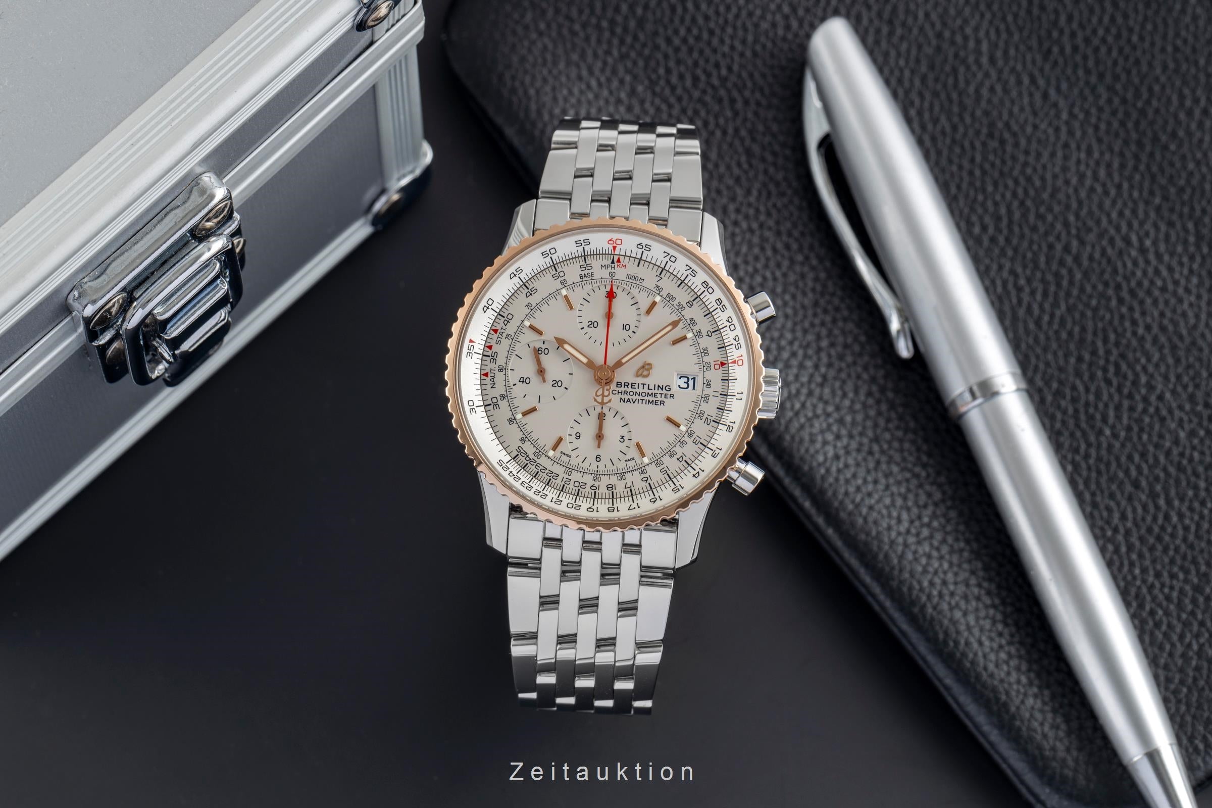 Breitling Navitimer Chronograph Stahl / Gold Automatik Ref. U13324211G1A1 B&P  [2504541]