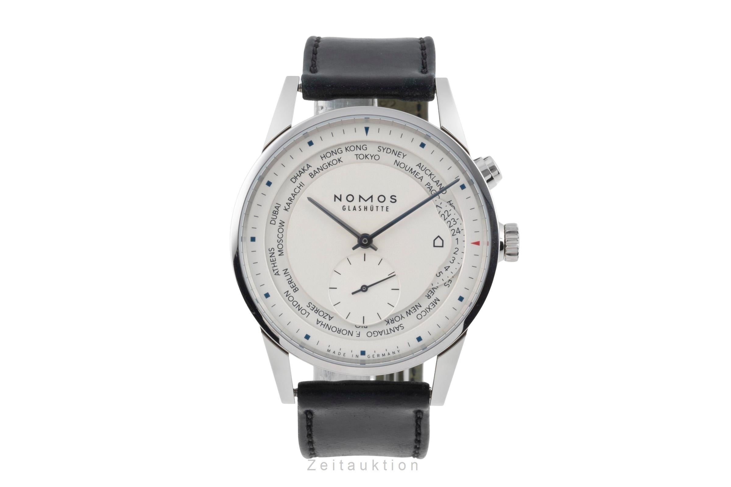 Nomos Zürich Weltzeituhr steel automatic Kal. DUW 5201 Ref. 805