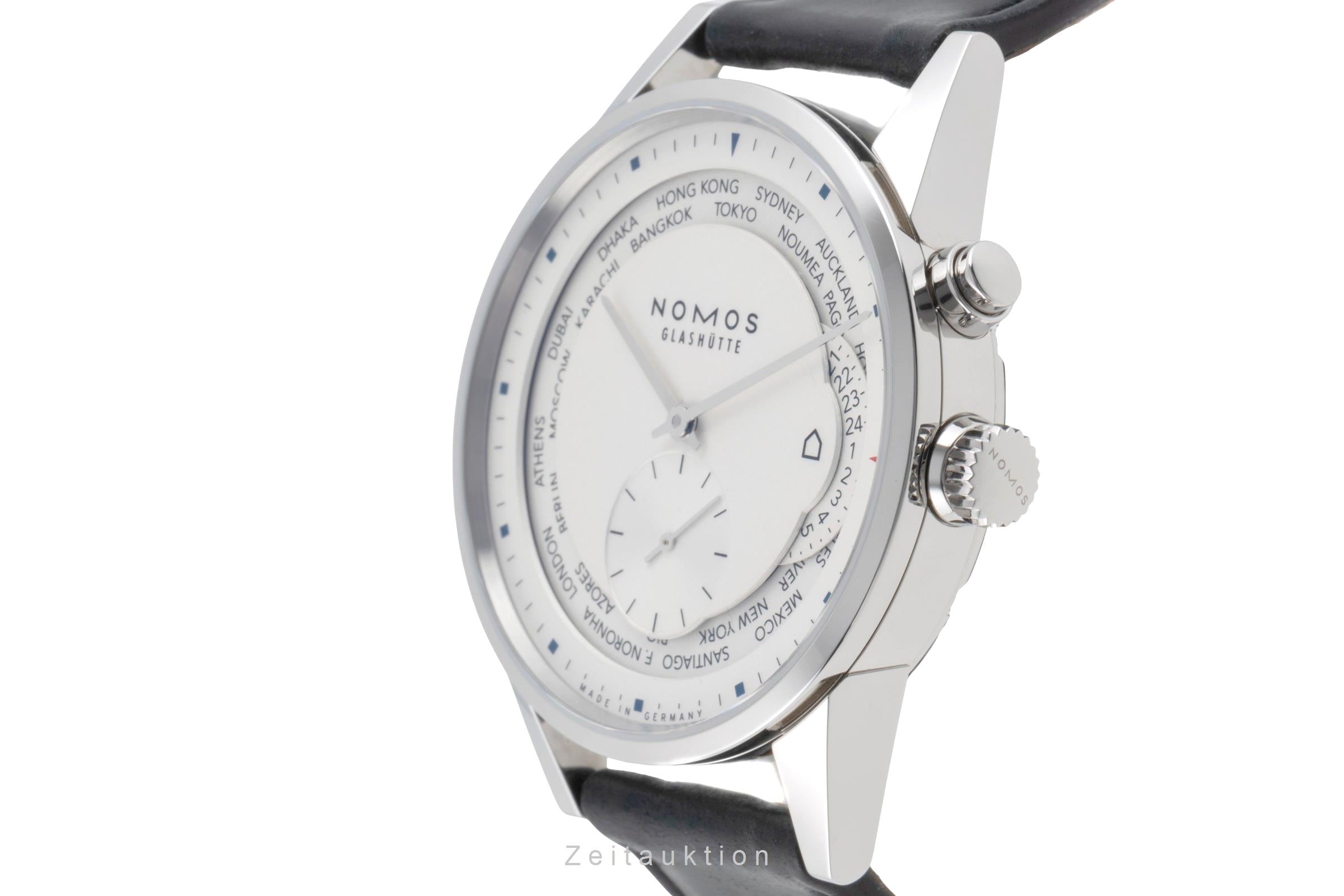 Nomos Zürich Weltzeituhr Stahl Automatik Herrenuhr Ref. 805 Box & Papiere 2025 [2504553]