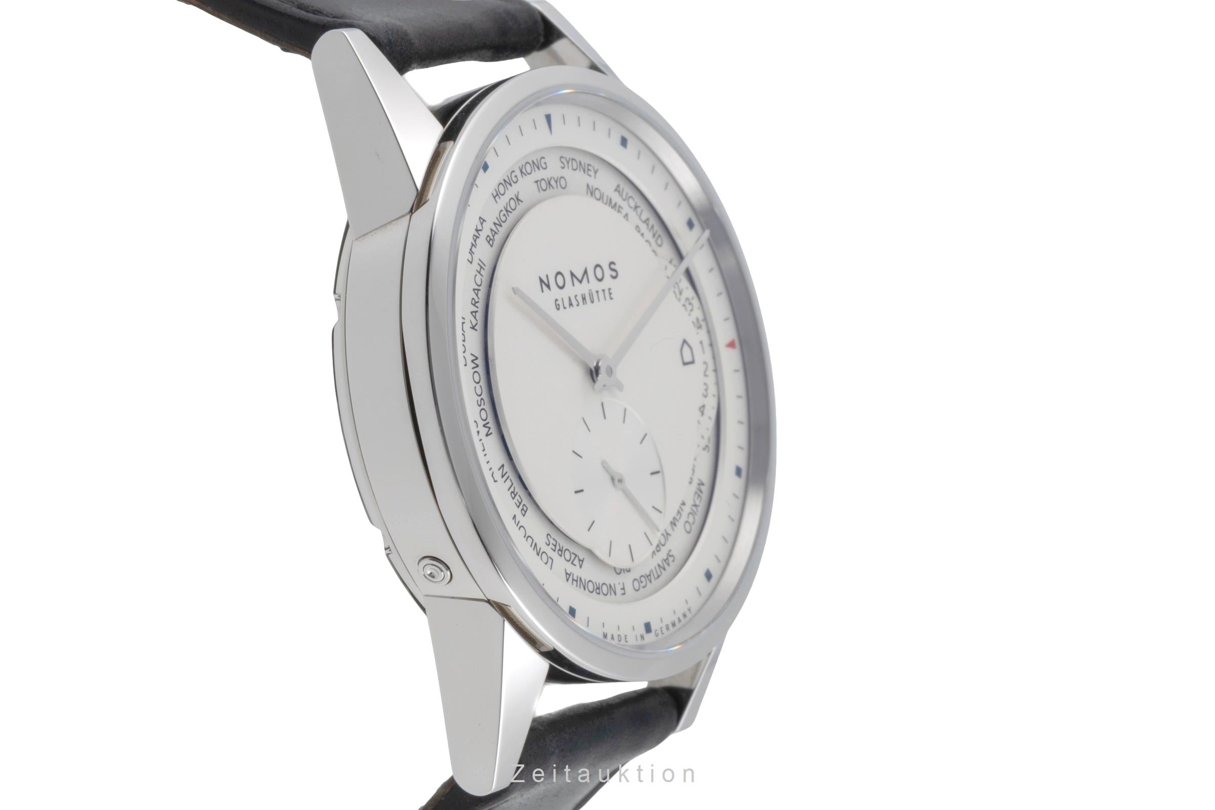 Nomos Zürich Weltzeituhr Stahl Automatik Herrenuhr Ref. 805 Box & Papiere 2025 [2504553]