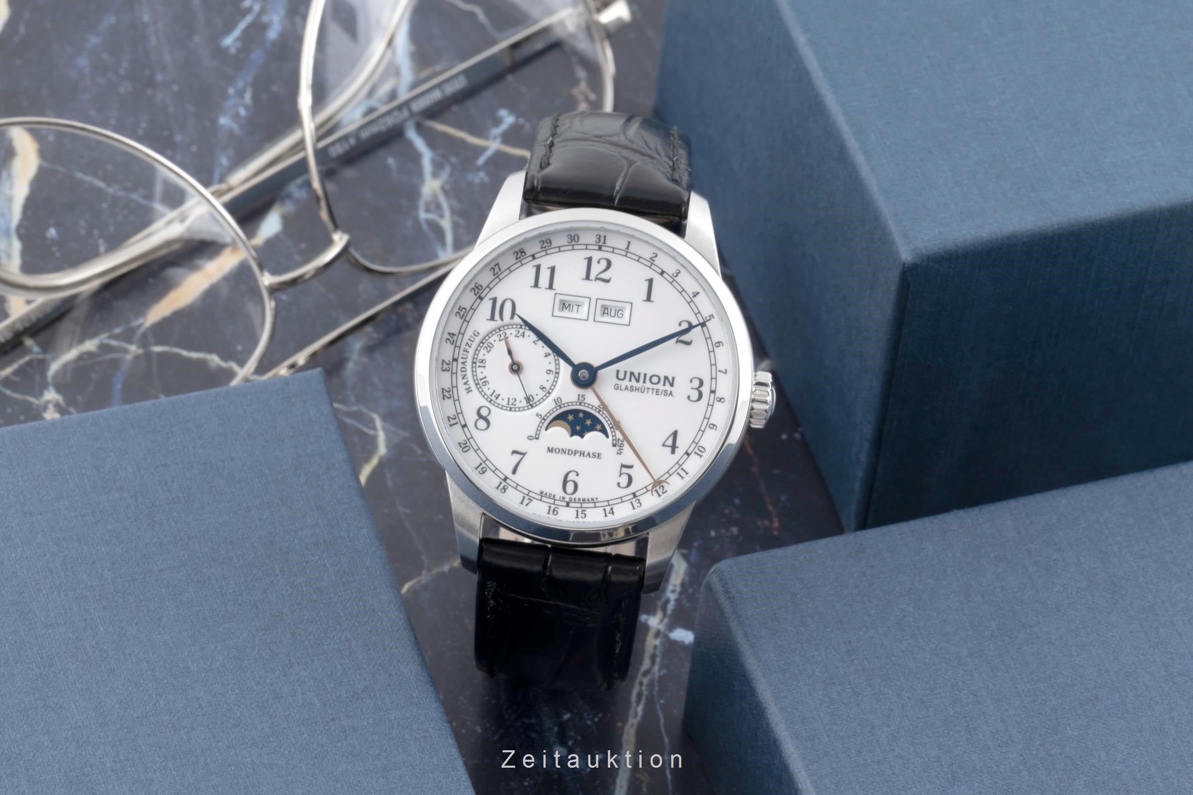 Union Glashütte 1893 steel manual winding men's watch D007.458.16.017.00 LP: 3100EUR  [2504554]