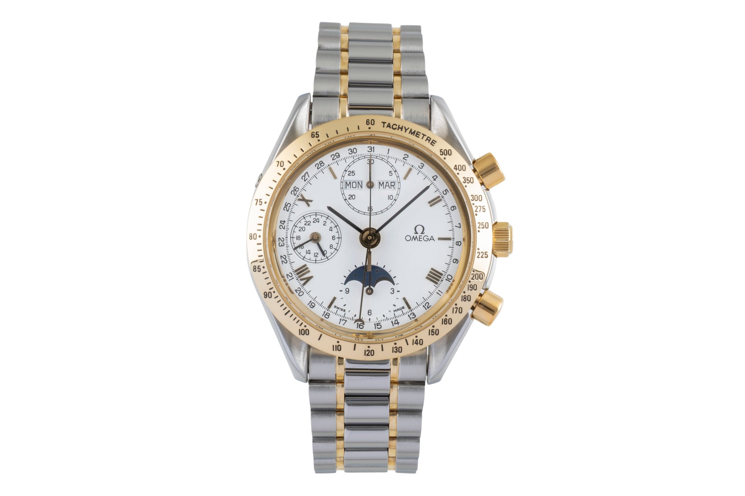 Omega Speedmaster chronograph steel / gold automatic men's watch 3730.20.00, 175.0034  [2504570]