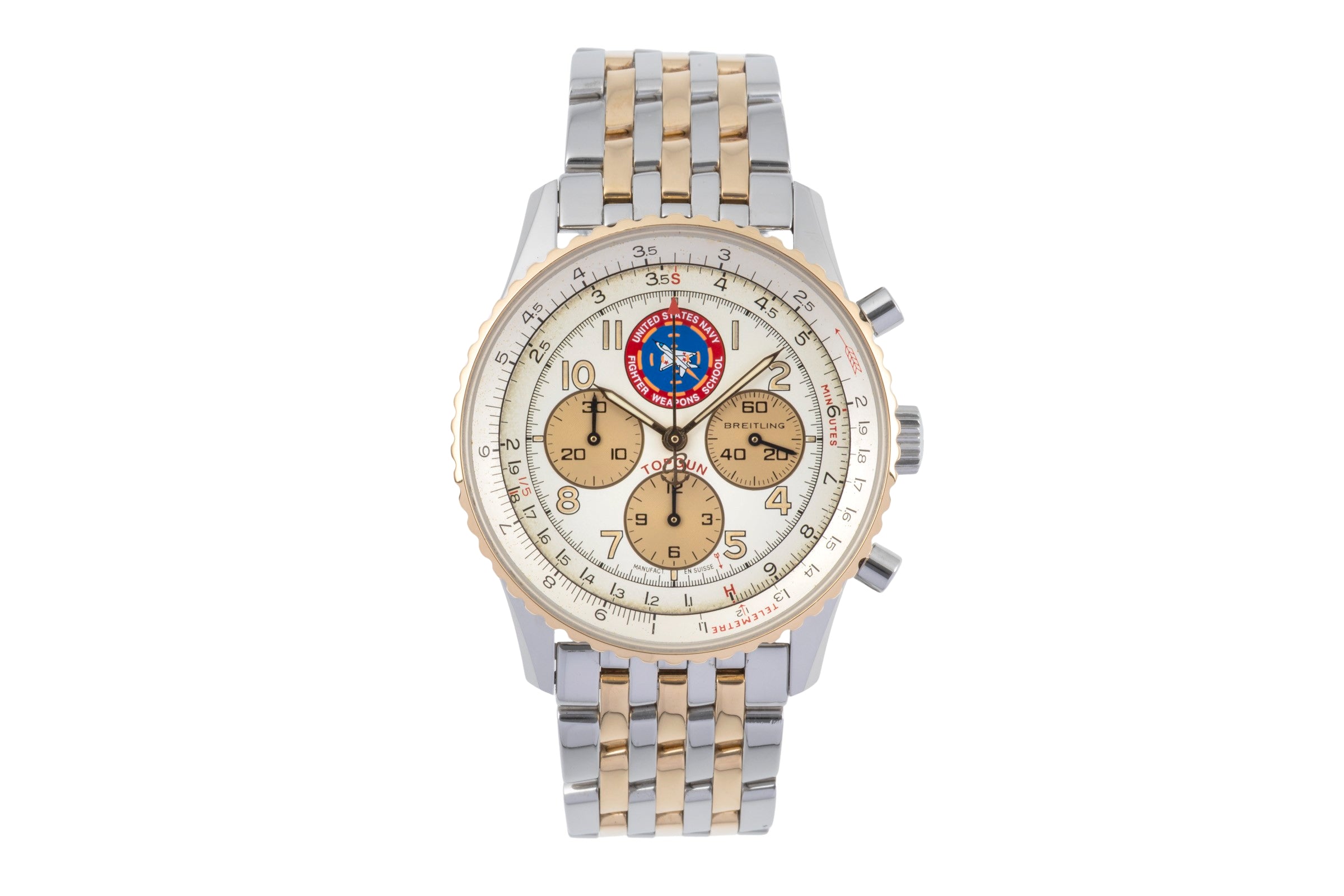 Breitling Navitimer chronograph steel / gold automatic men's watch D30022 Limited  [2504574]