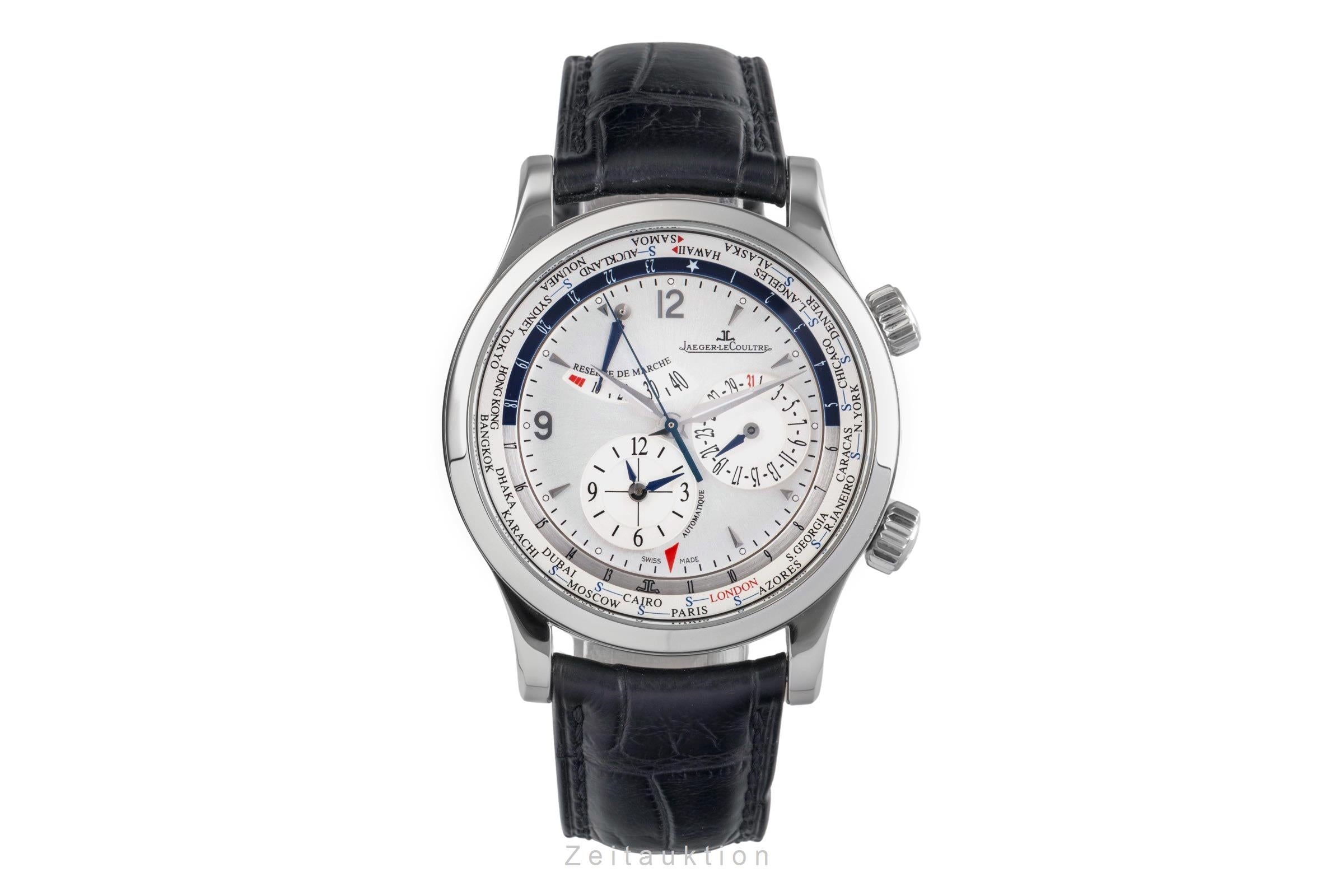 Jaeger LeCoultre Master Geographic steel automatic men's watch Q1528420  146.8.32.S LP: 16200EUR  [2504591]