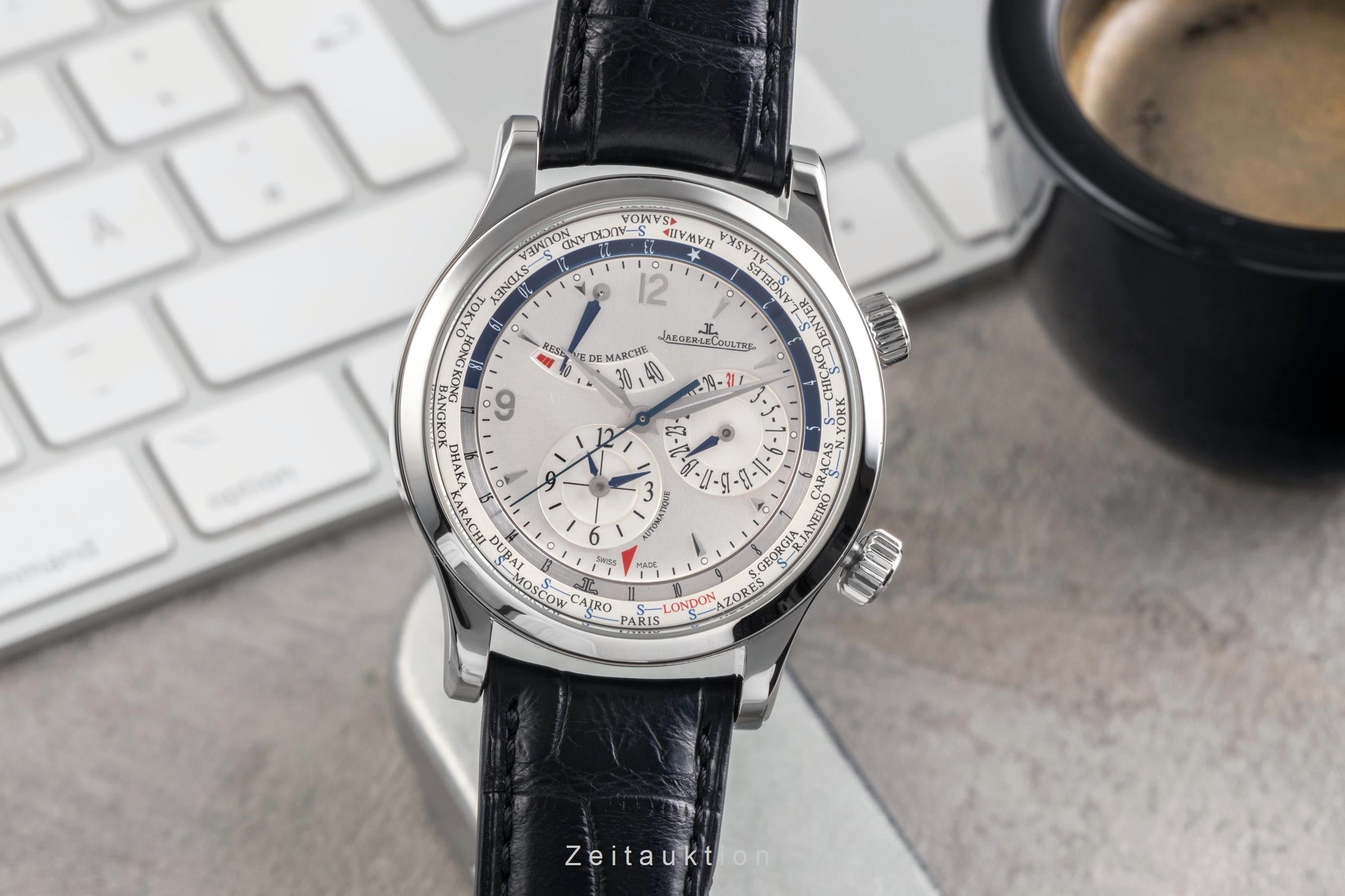 Jaeger LeCoultre Master Geographic steel automatic men's watch Q1528420  146.8.32.S LP: 16200EUR  [2504591]