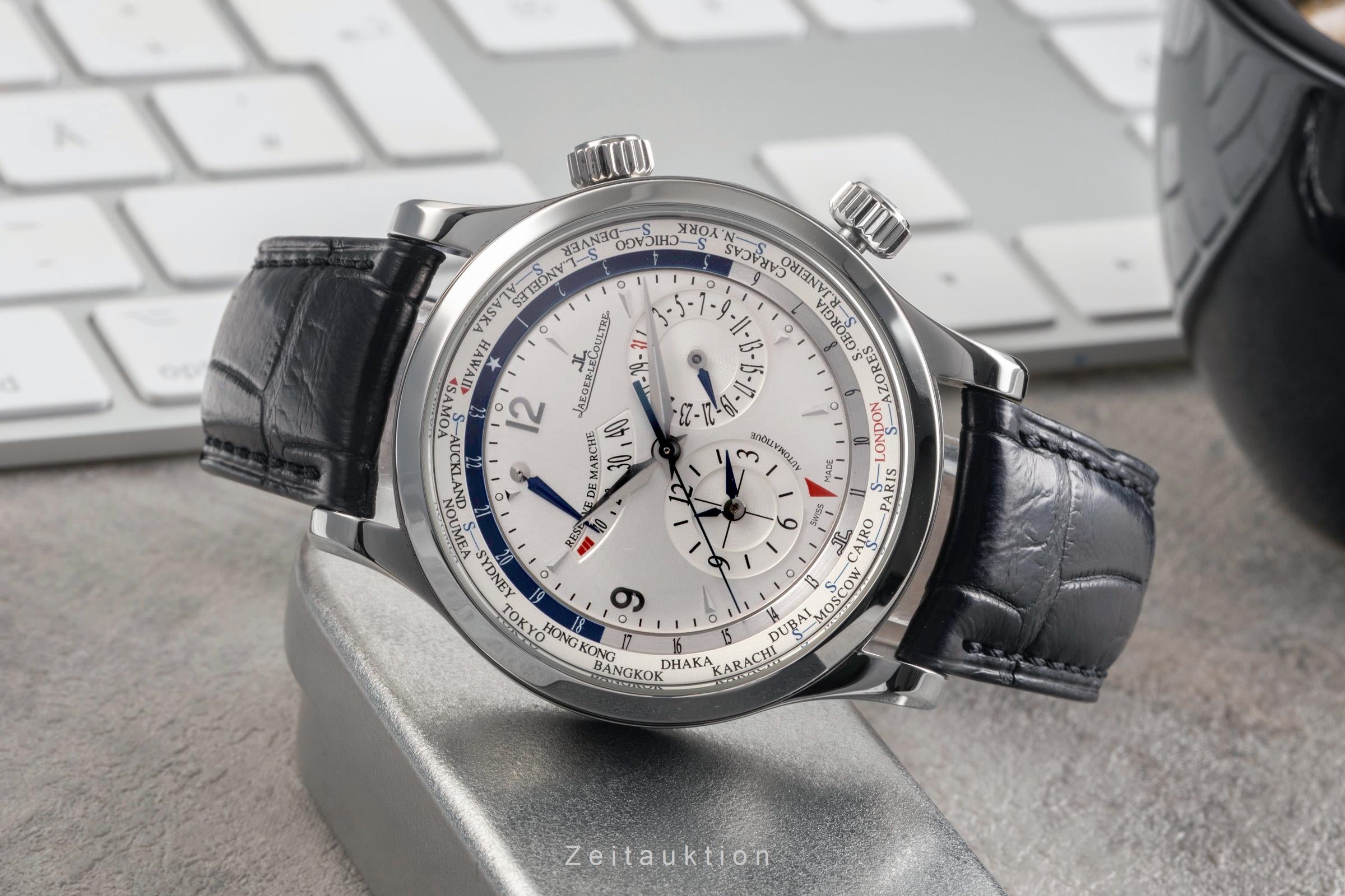 Jaeger LeCoultre Master Geographic steel automatic men's watch Q1528420  146.8.32.S LP: 16200EUR  [2504591]