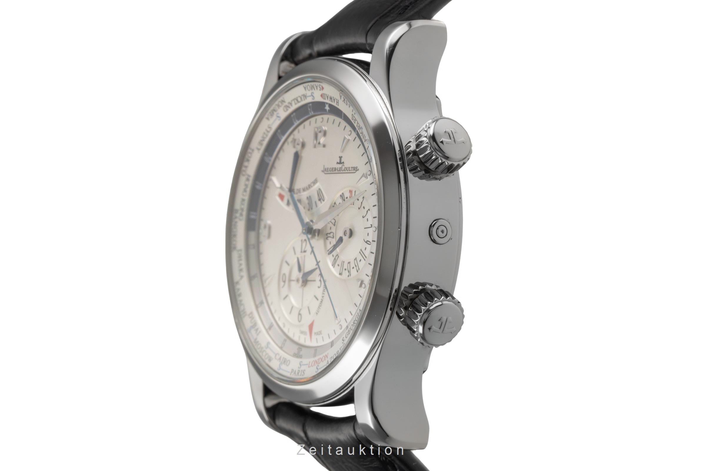 Jaeger LeCoultre Master Geographic steel automatic men's watch Q1528420  146.8.32.S LP: 16200EUR  [2504591]
