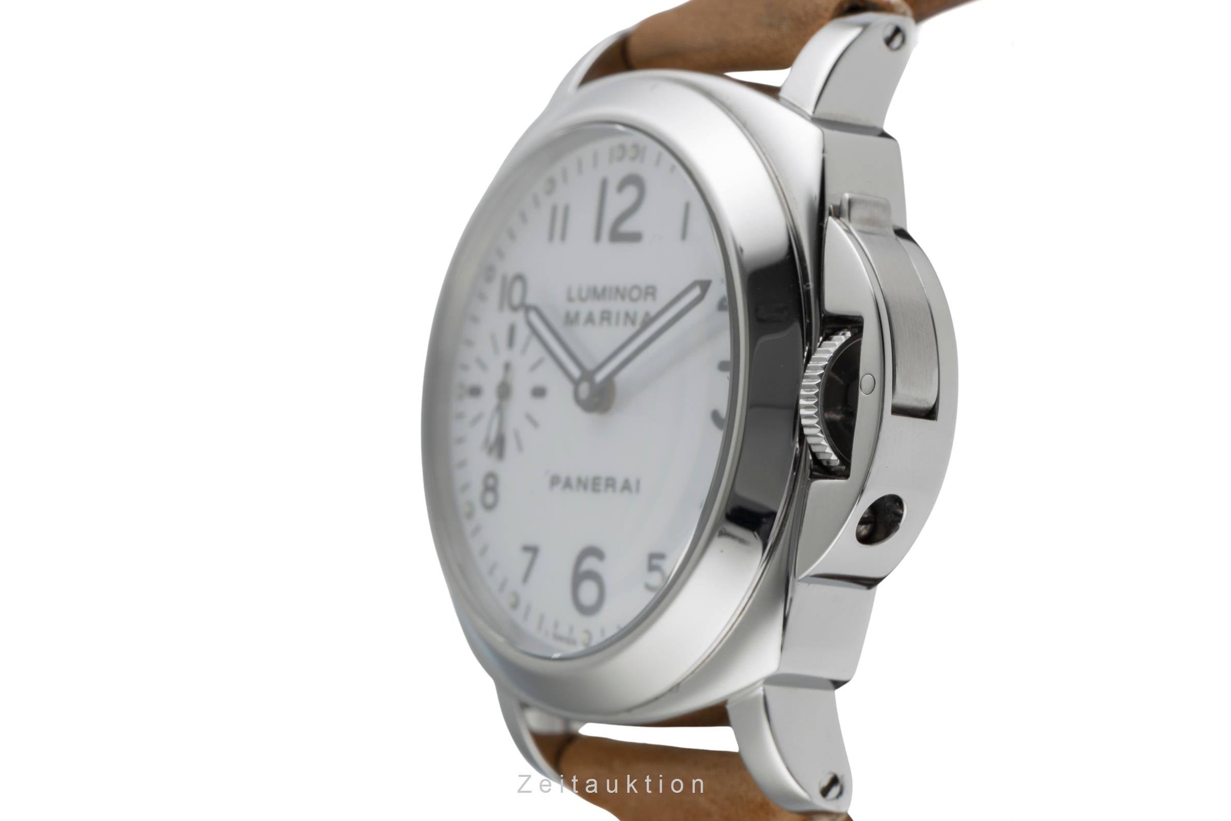 Panerai Luminor Marina acier à remontage manuel montre pour hommes PAM00113 LP: 6200EUR  [2504604]