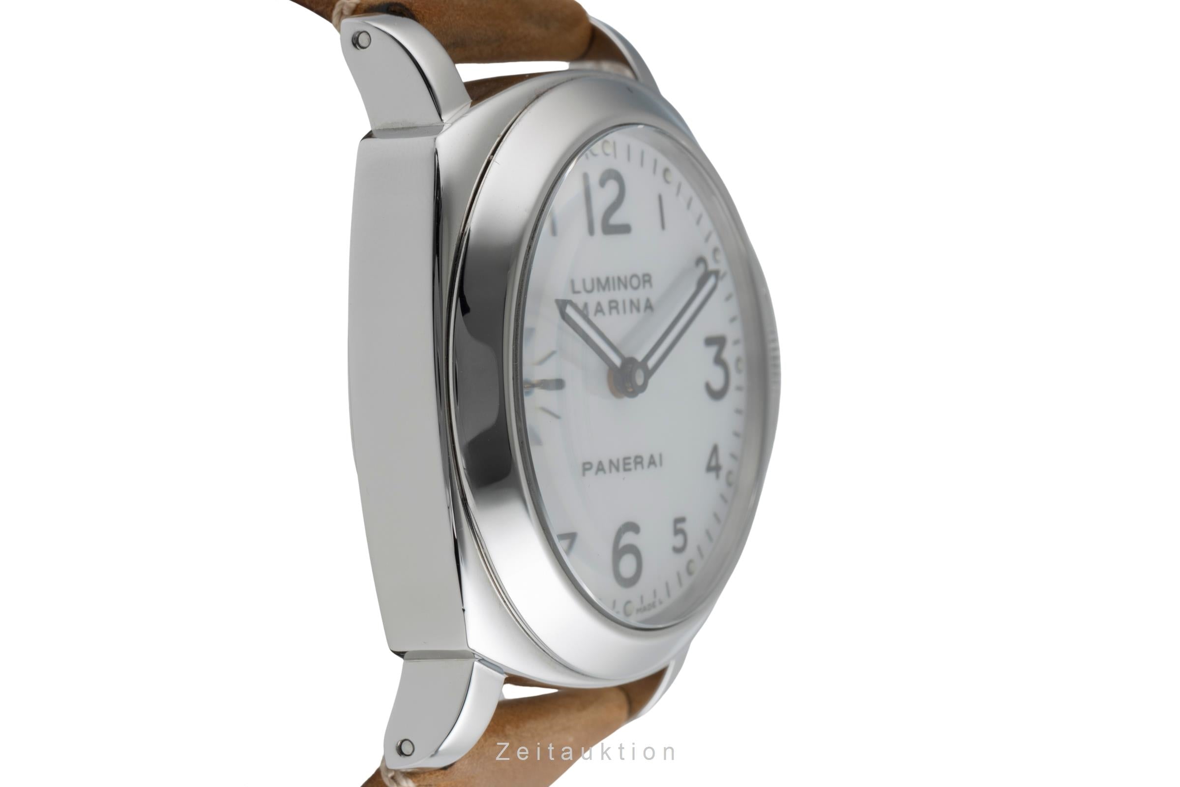 Panerai Luminor Marina acier à remontage manuel montre pour hommes PAM00113 LP: 6200EUR  [2504604]