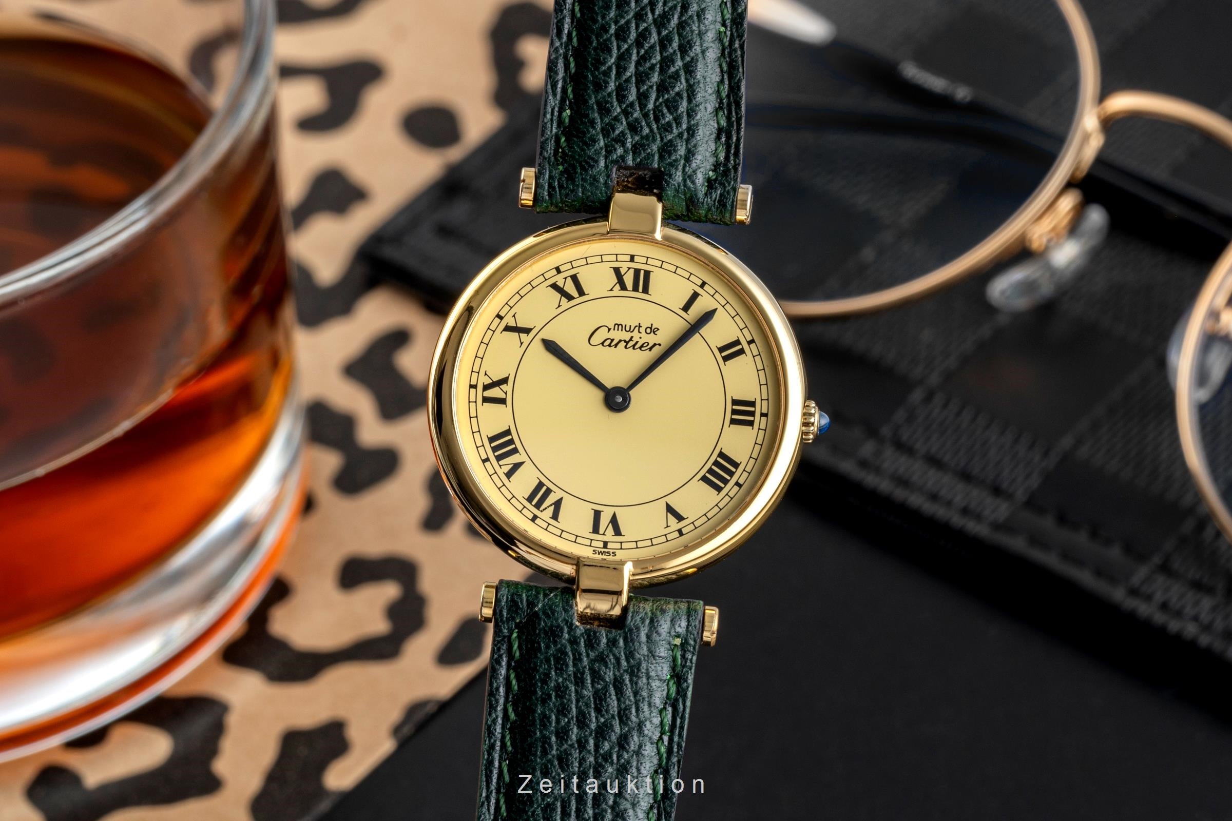 Cartier Vendome silver-gilt quartz unisex 83978213  [2504607]