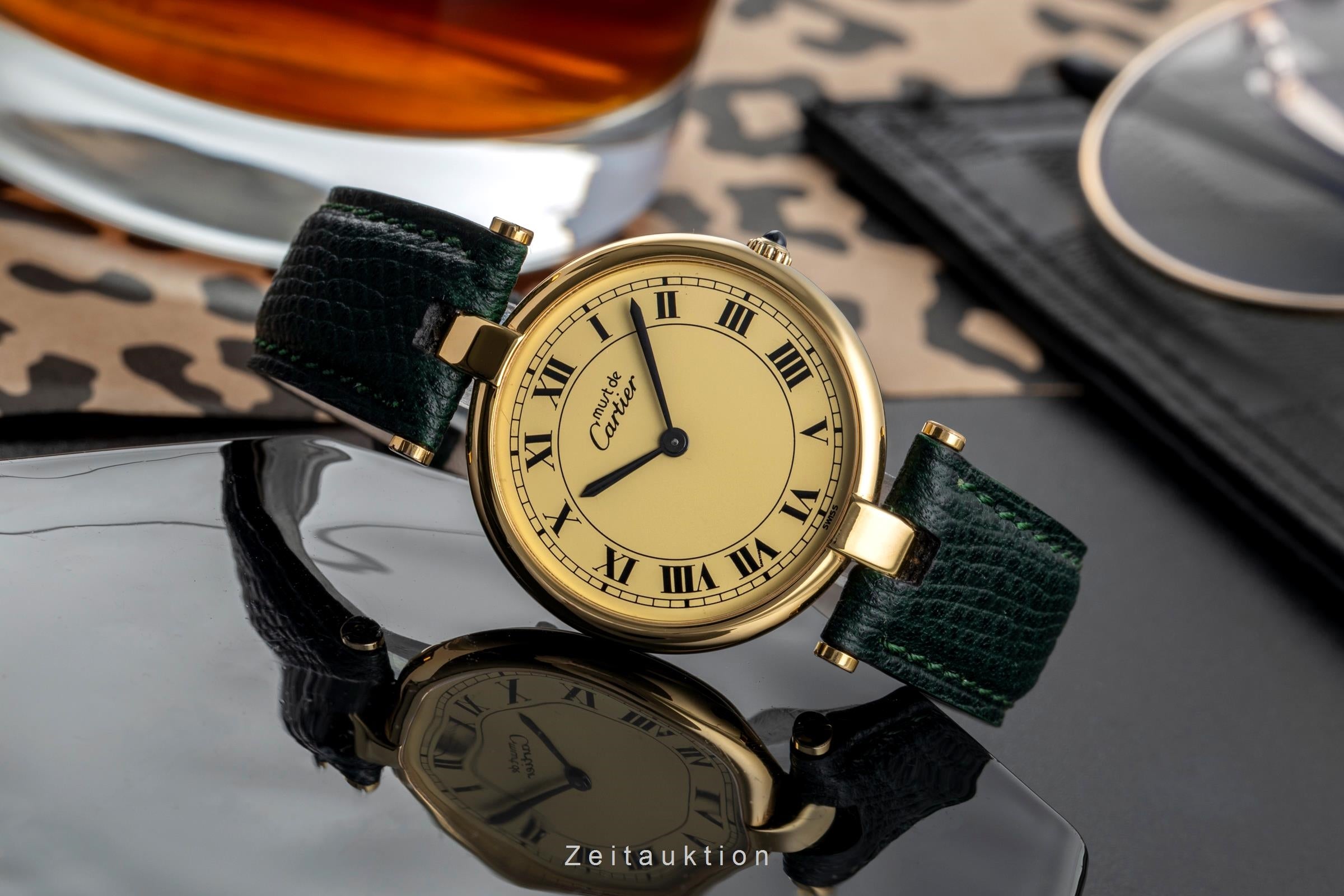 Cartier Vendome silver-gilt quartz unisex 83978213  [2504607]