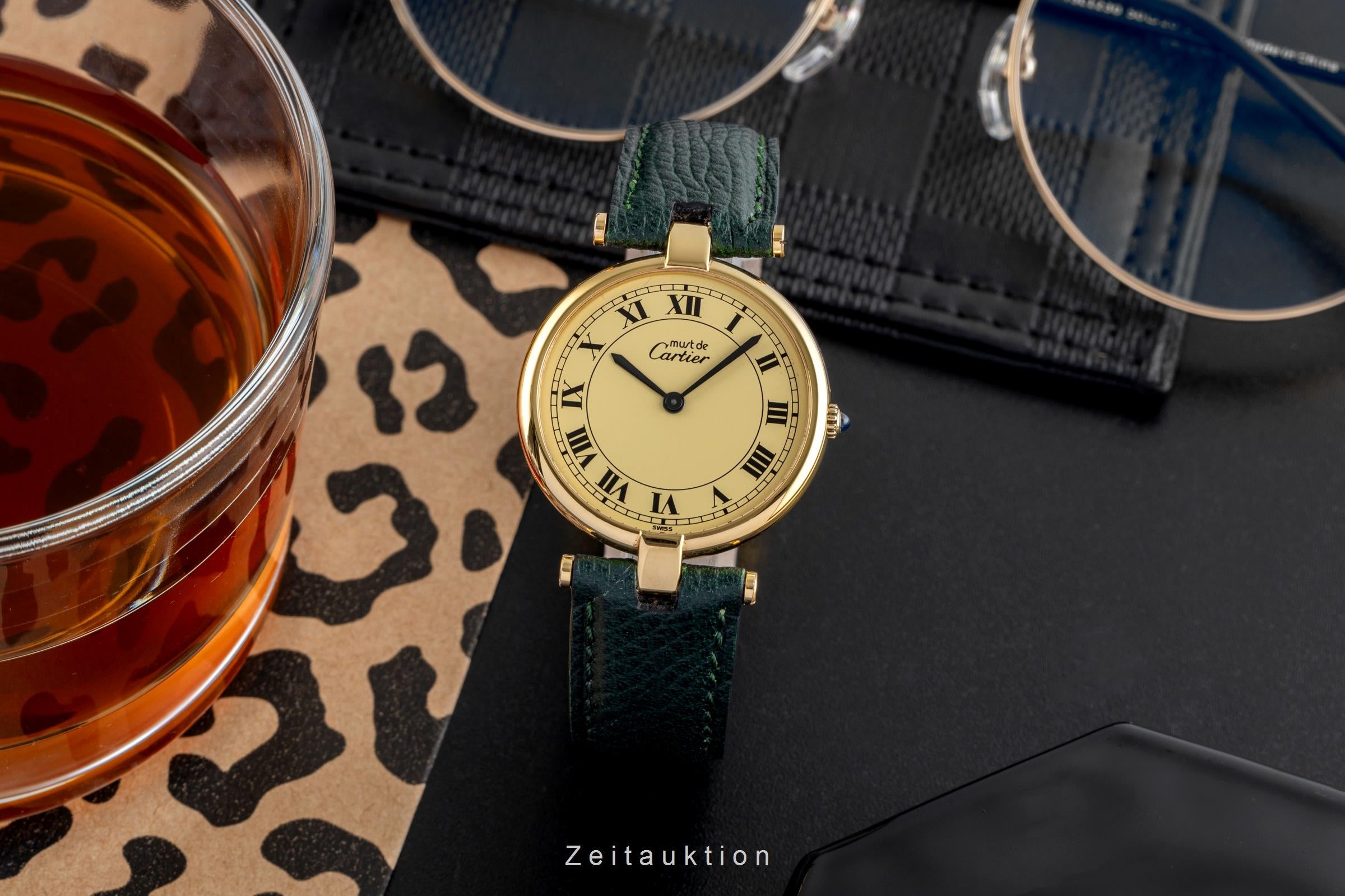 Cartier Vendome silver-gilt quartz unisex 83978213  [2504607]