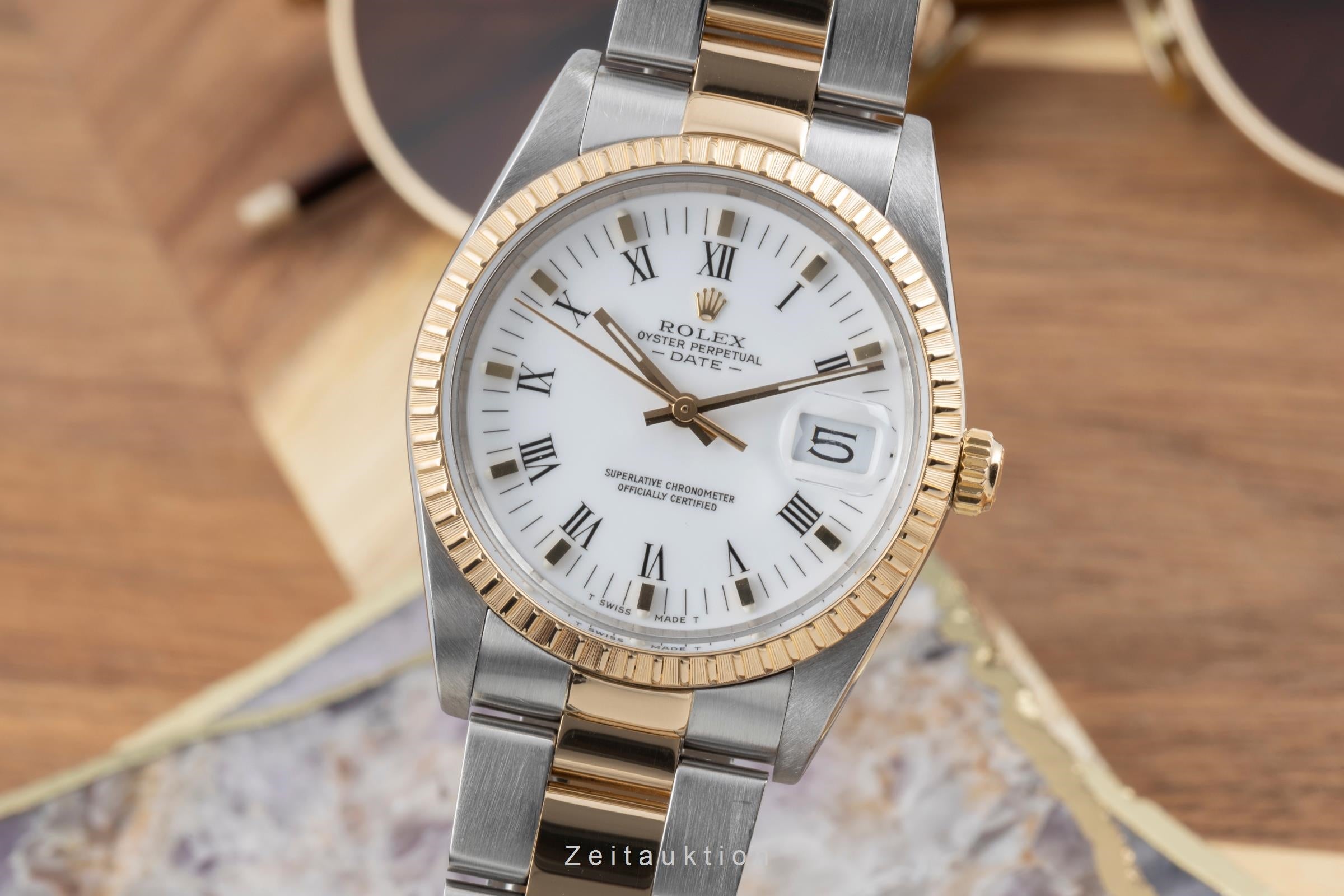 Rolex Date acero / oro automático reloj para caballeros 15053  [2504612]