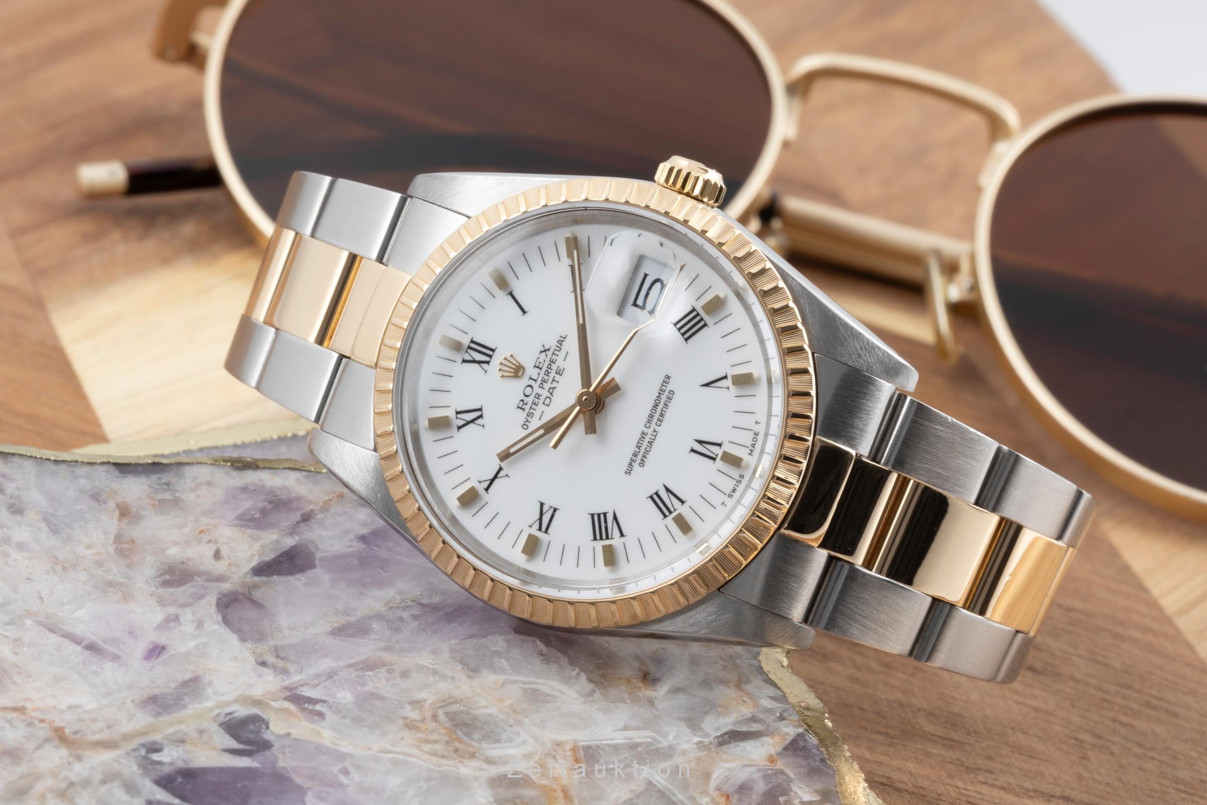 Rolex Date acero / oro automático reloj para caballeros 15053  [2504612]